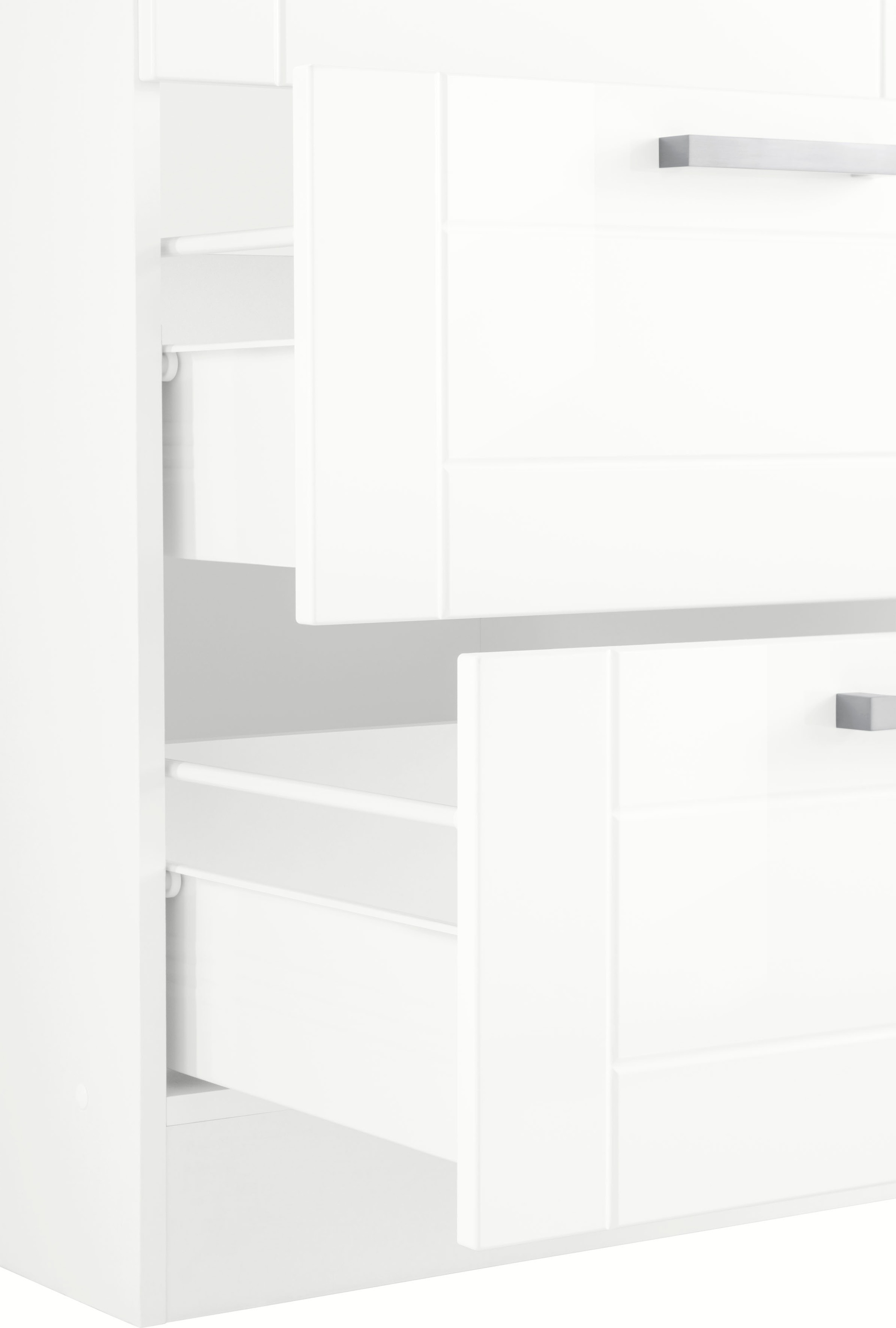 KOCHSTATION Kochfeldumbauschrank »KS-Tinnum«, 60 cm breit, 2 Auszüge, Metallgriffe, MDF Fronten