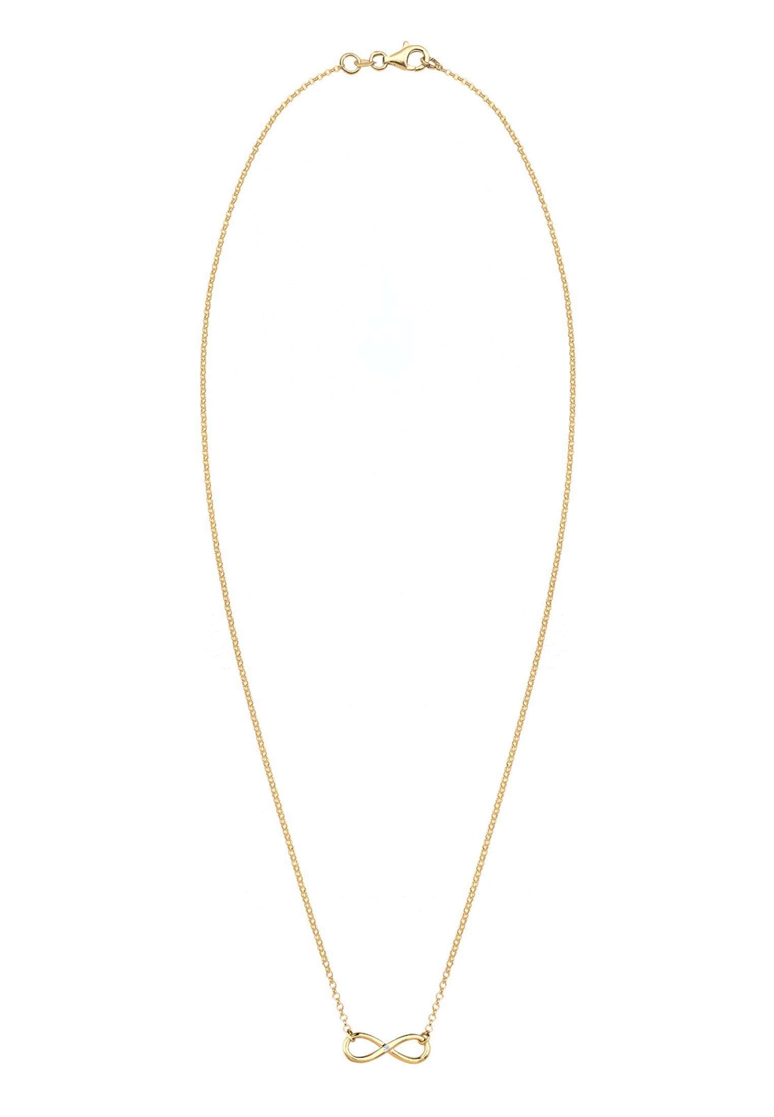 Elli DIAMONDS Silberkette »Halskette Infinity Pure Diamant (0.03 ct.) 925 Silber«
