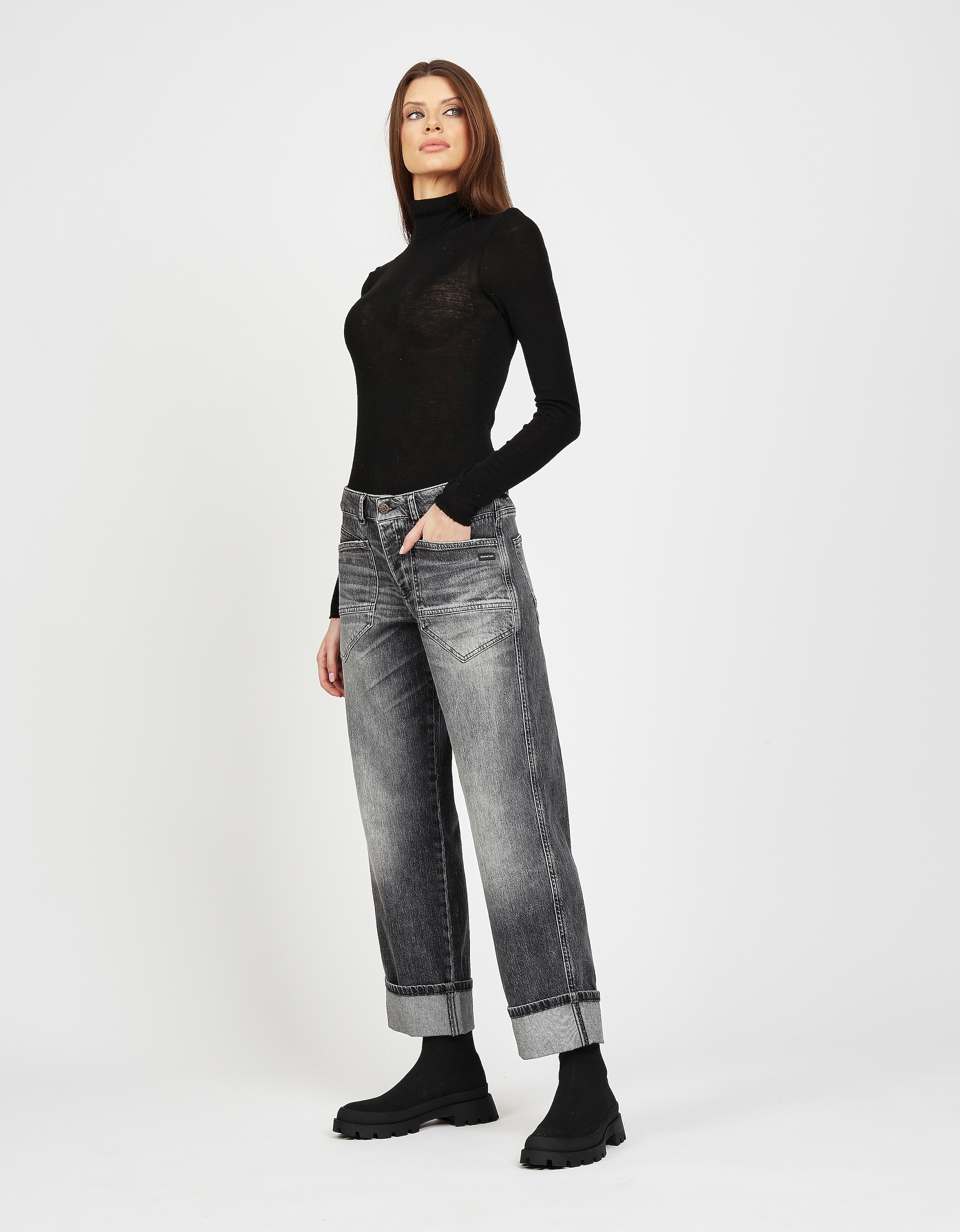GANG Loose-fit-Jeans »94ROBERTA«, mit übergroßen aufgesetzten Taschen