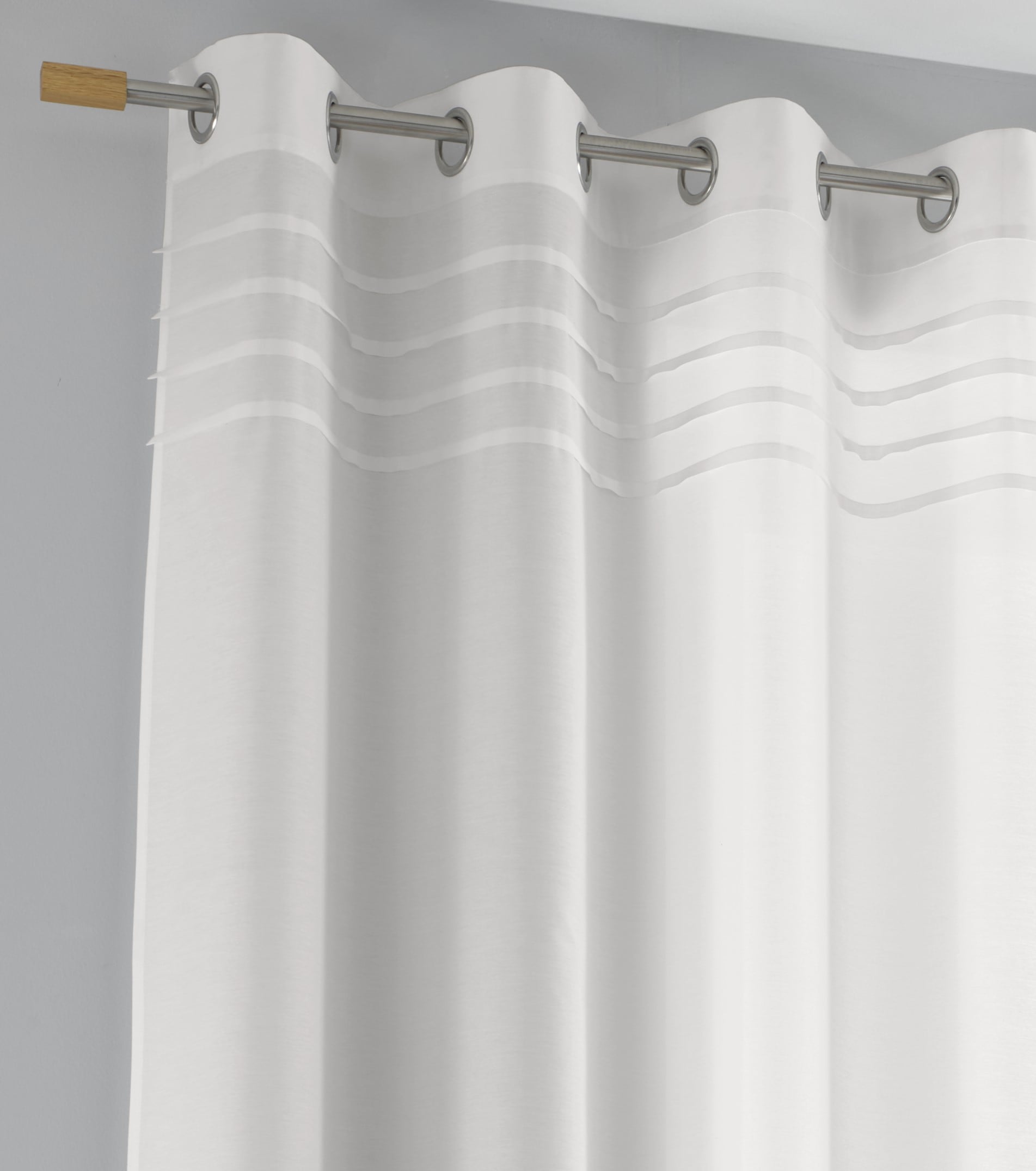Kutti Vorhang »Kessy« Ösen 1 Stk. tlg. Eleganter Uni-Vorhang mit dekorativer Biesenblende