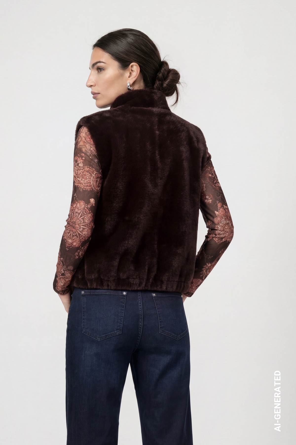Monari Fellimitatweste »Weste fake fur« Regular fit mit Stehkragen