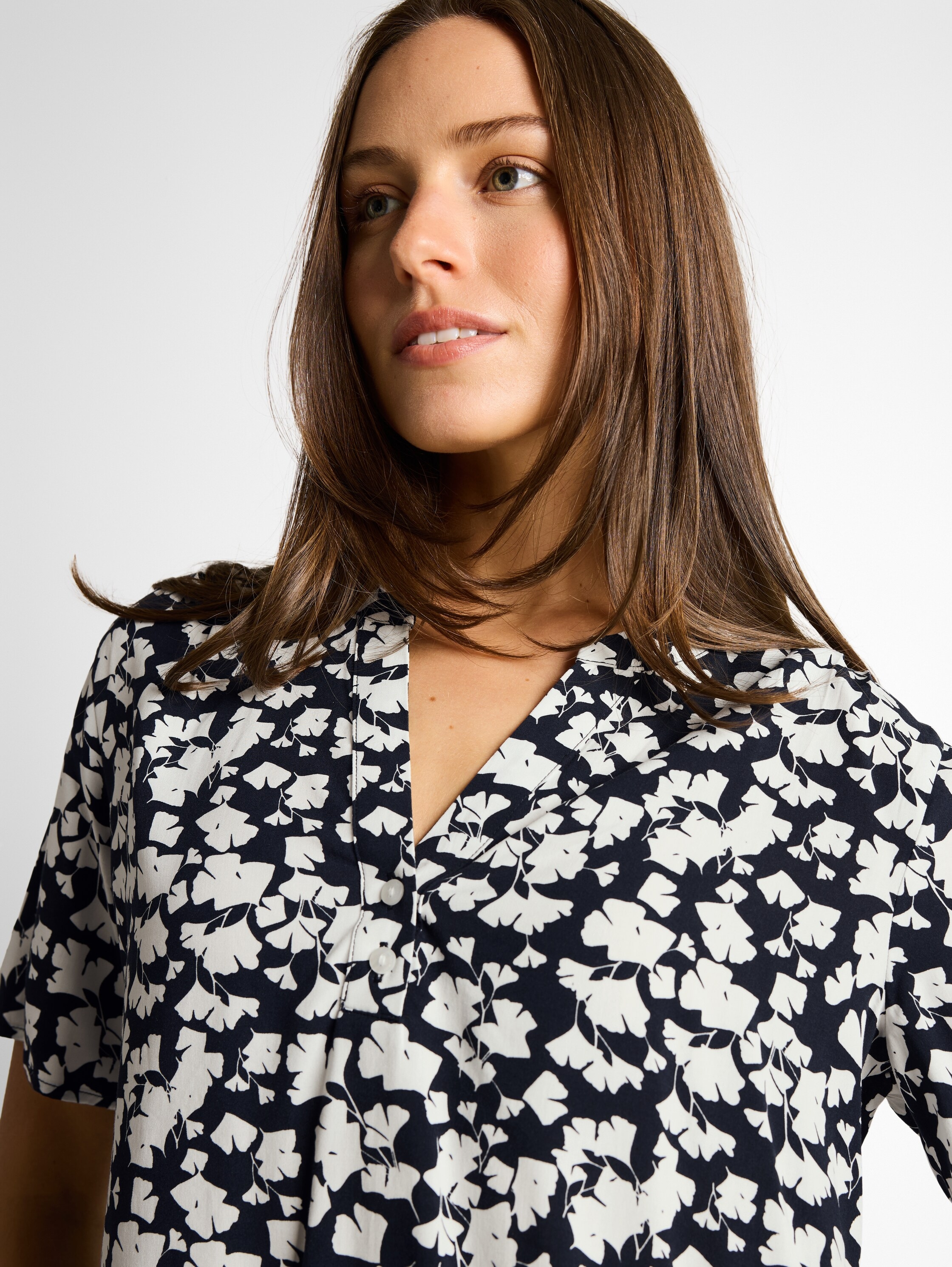 TOM TAILOR Klassische Bluse mit All-Over Print