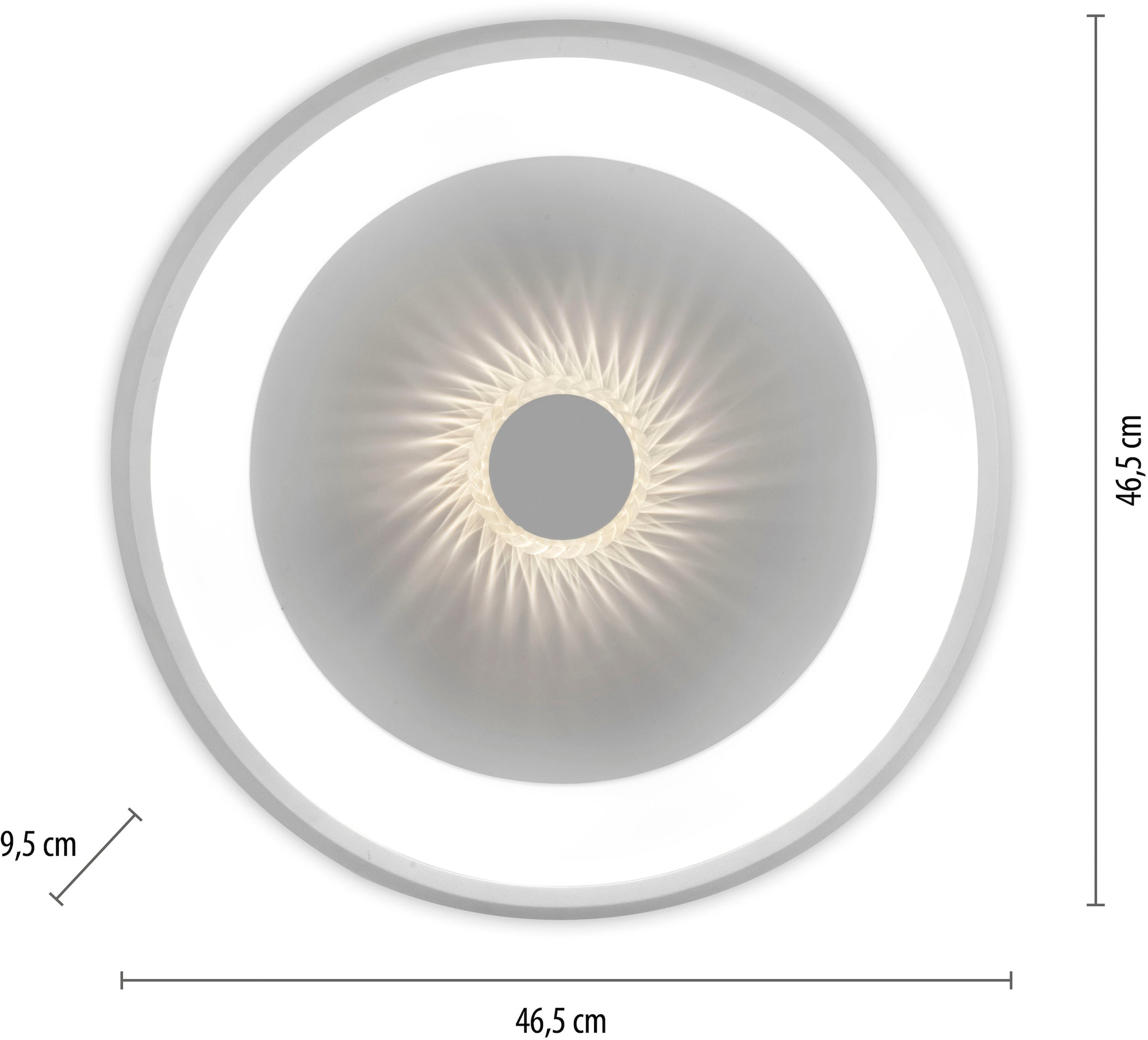 JUST LIGHT Deckenleuchte »VERTIGO« LED-Board 1 Stk. warmweiß - kaltweiß CCT über Fernbedienung, Funk inkl., separat steuerbar über FB, Memory