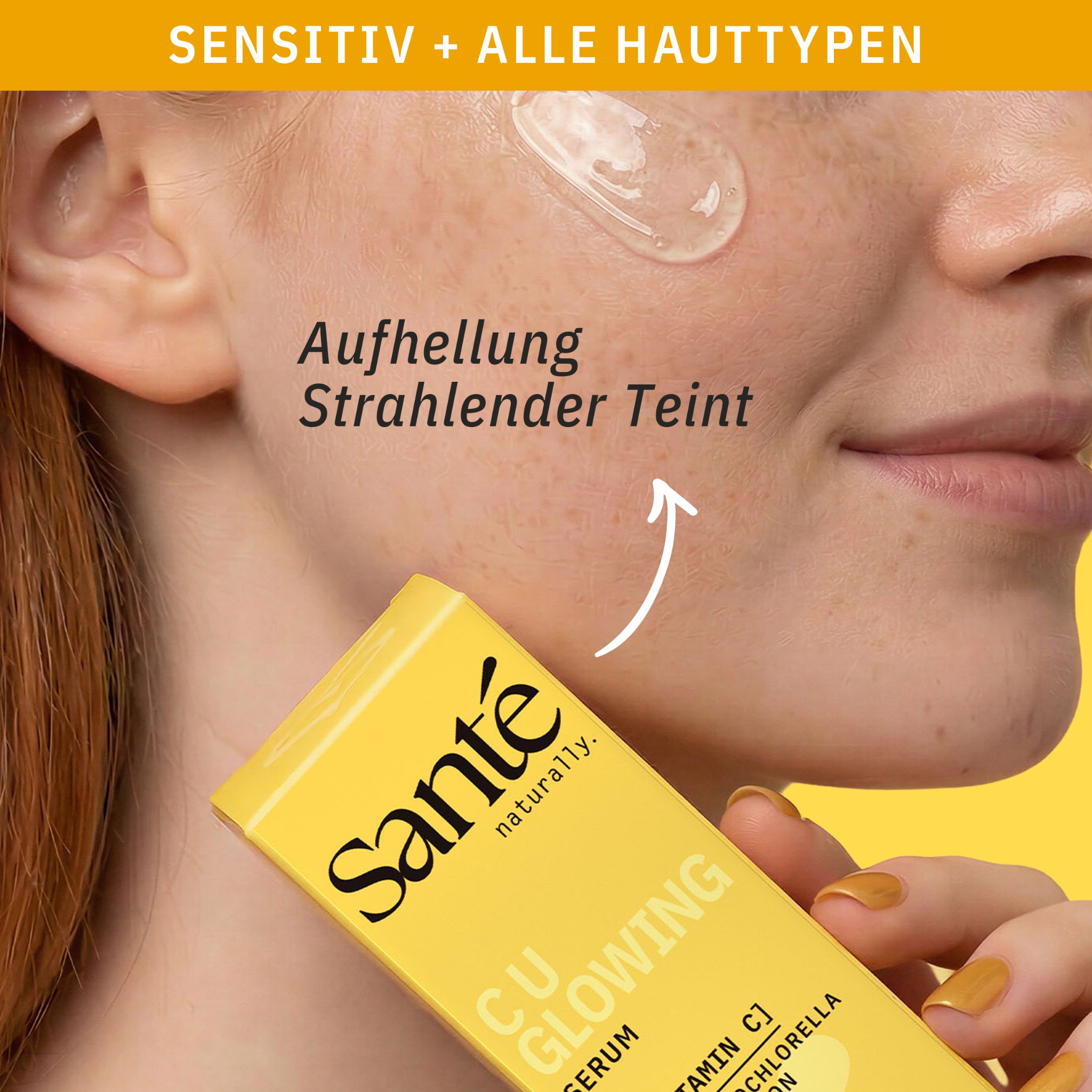 SANTE Gesichtsserum »C U GLOWING SERUM« für alle Hauttypen geeignet, mit Vitamin C, flüssige Textur, vegan