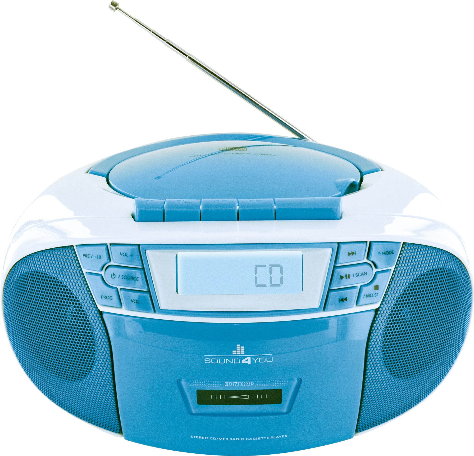 CD-Player mit Radio FM Kasette MP3 USB Anschluss AUX Kopfhörer »UKW...