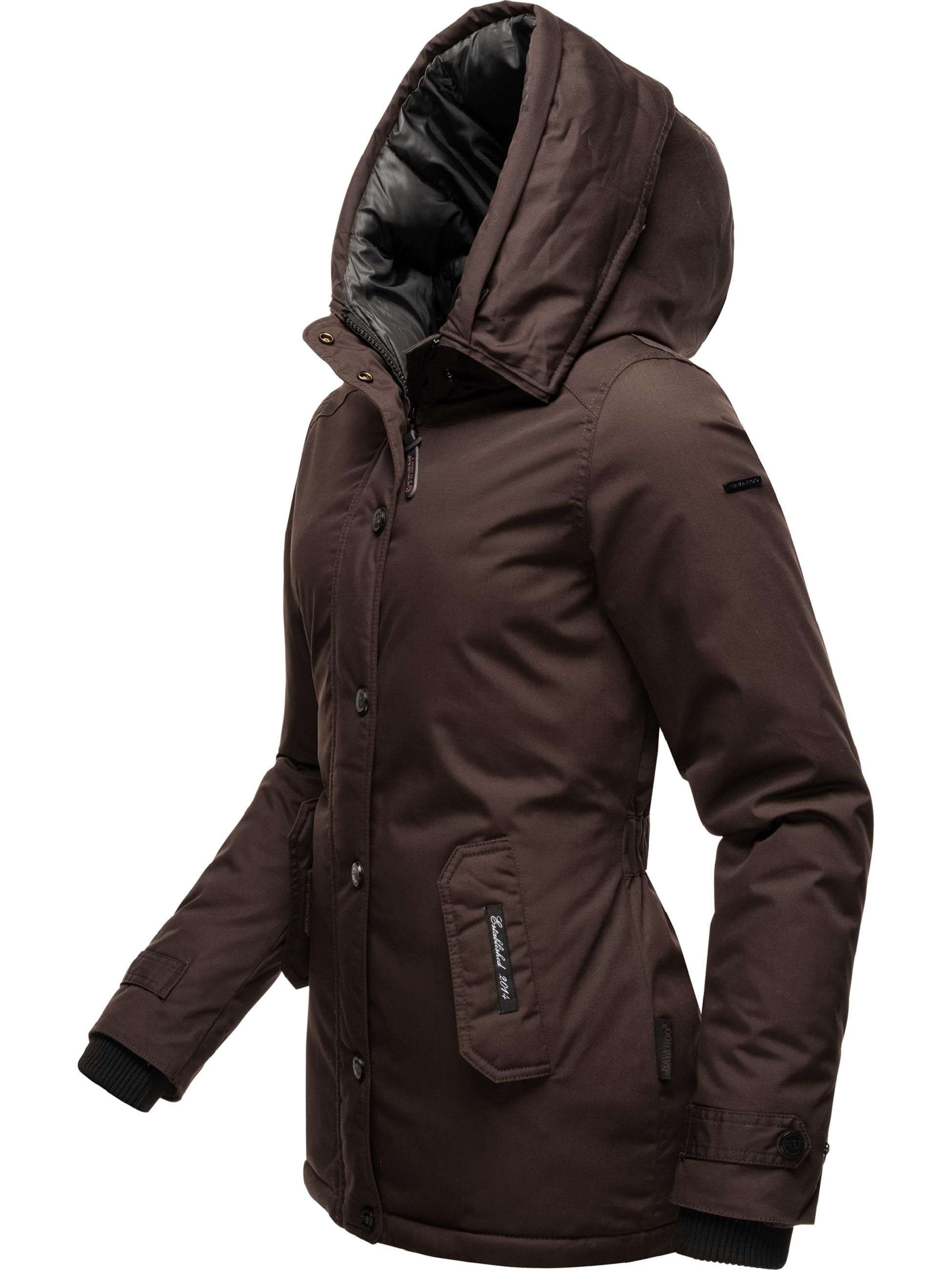 Navahoo Winterjacke »Winterjacke Laura«, mit Kapuze, edler Parka mit Kunstfell-Kapuze