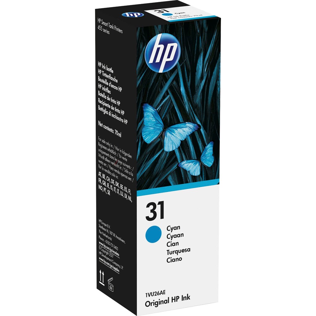 HP Nachfülltinte »31 Cyan Original Tintenflasche, 70 ml«, für HP, (1 St.)
