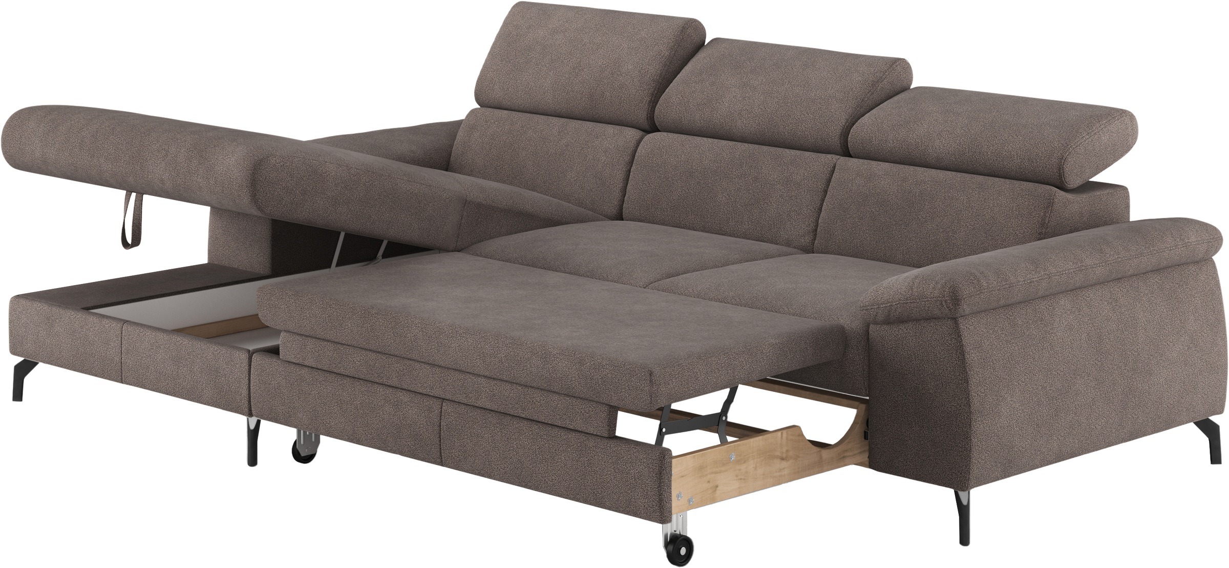 COTTA Ecksofa »Kitty L-Form«, mit Kopfteilverstellung, wahlweise mit Bettfunktion & Bettkasten