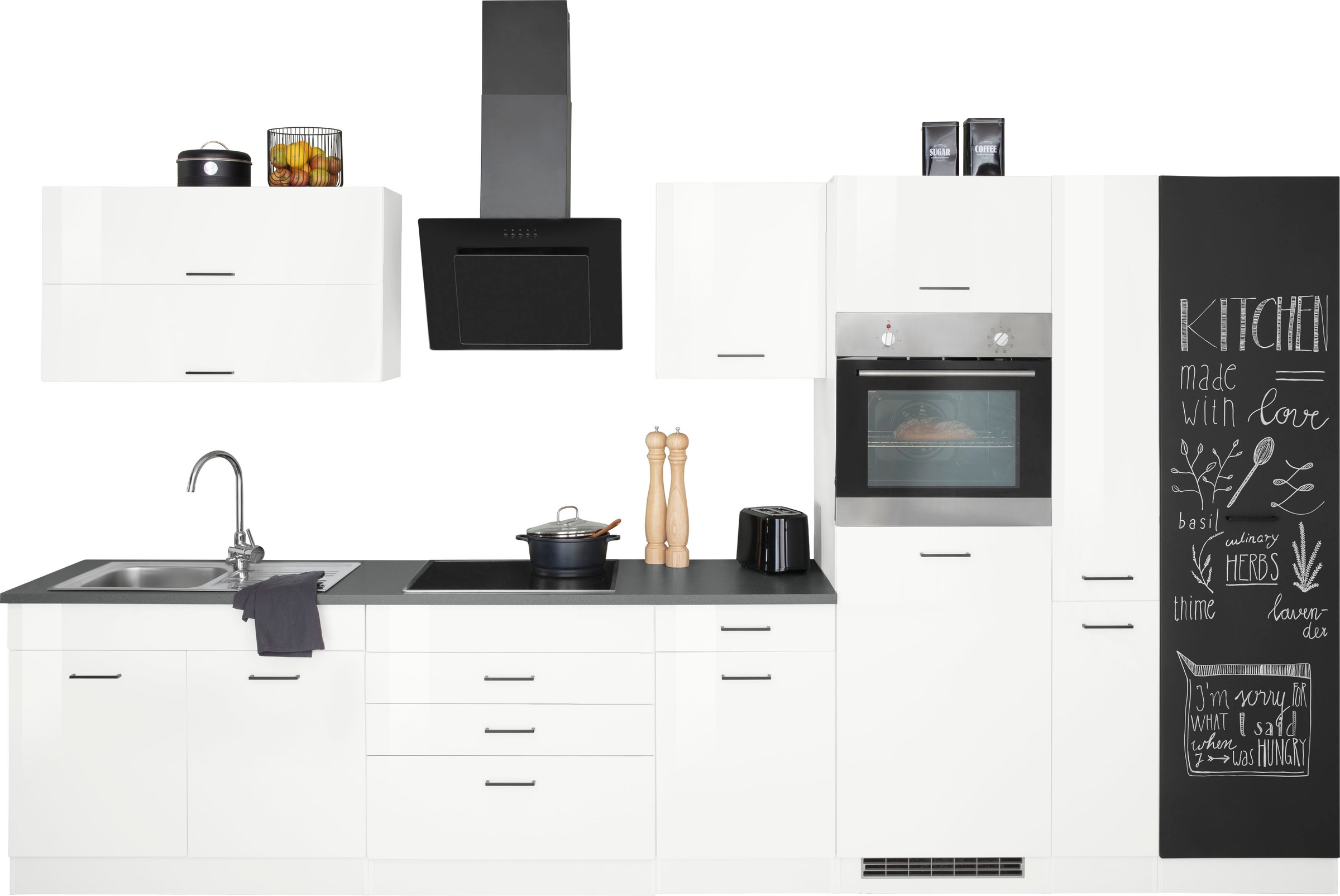 HELD MÖBEL Küchenzeile »Trier«, mit cm im E-Geräten, 370 kaufen OTTO Shop Breite Online