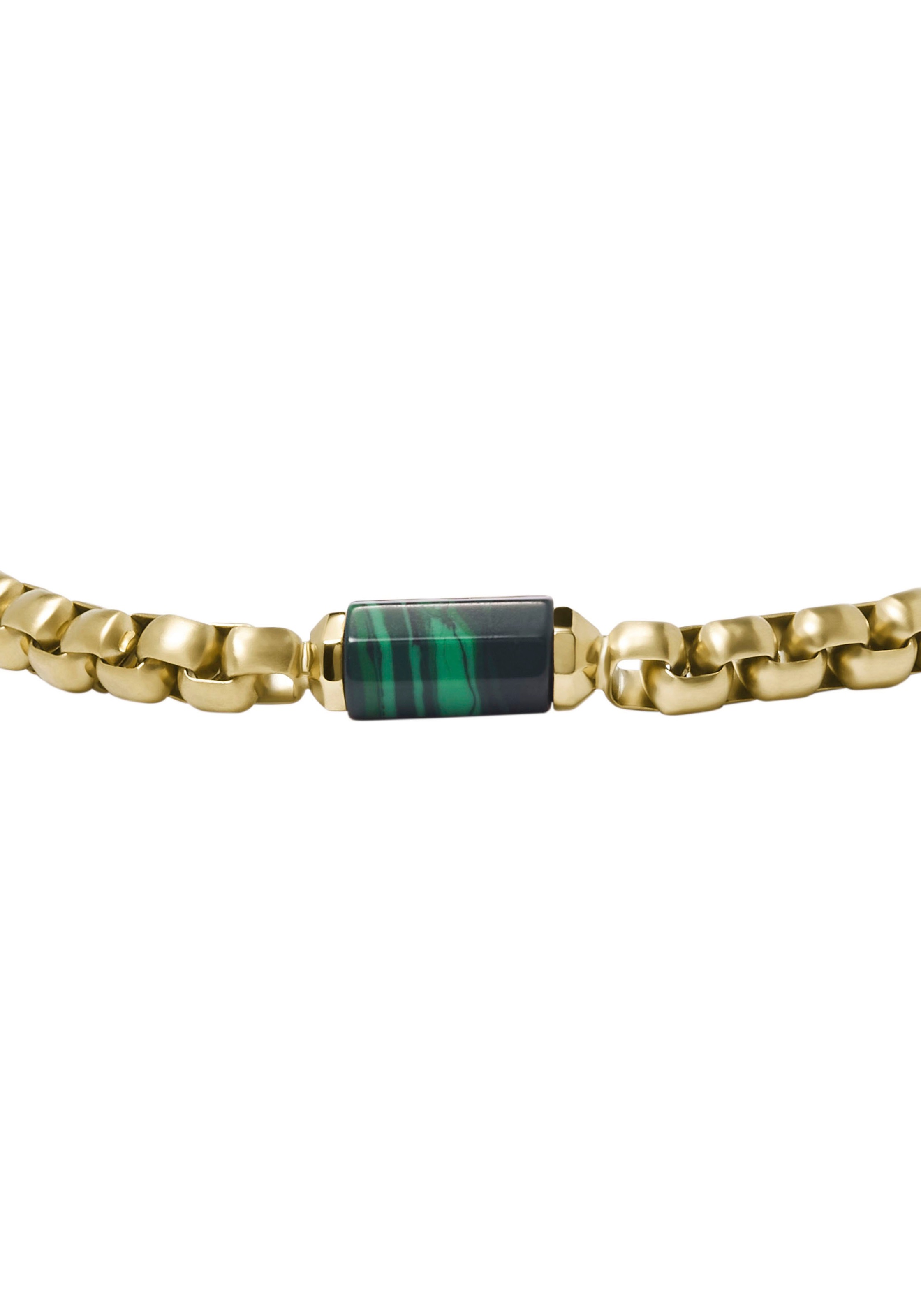 Fossil Armband »Schmuck Geschenk Edelstahl Armschmuck ALL STACKED UP«, mit Malachit oder Tigerauge