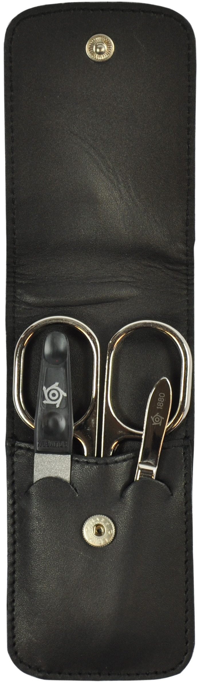 PFEILRING Maniküre-Etui »Pockets«, (3 tlg.), Etui aus feinstem Leder, drei Instrumente aus Stahl, klein & handlich.