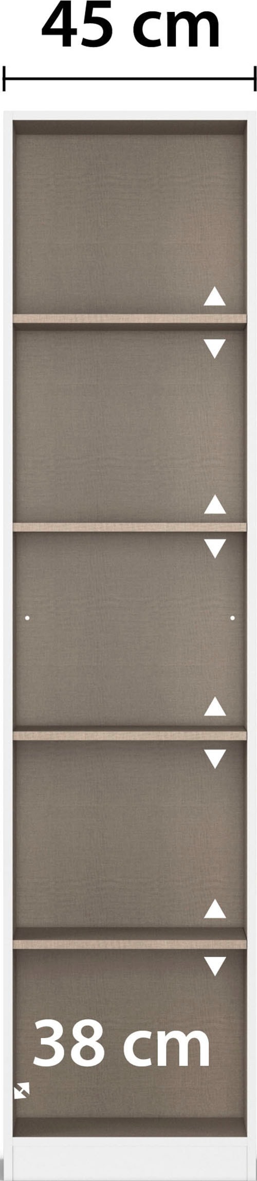 rauch Mehrzweckschrank »Garderobe Kleiderschrank Schrank Schuhschrank Putzschrank MINOSA« Breiten 47/69/91/136 cm, Höhen 197/210 cm,  In 4 Breiten mit vielen Einlegeböden für viel Stauraum MADE IN GERMANY