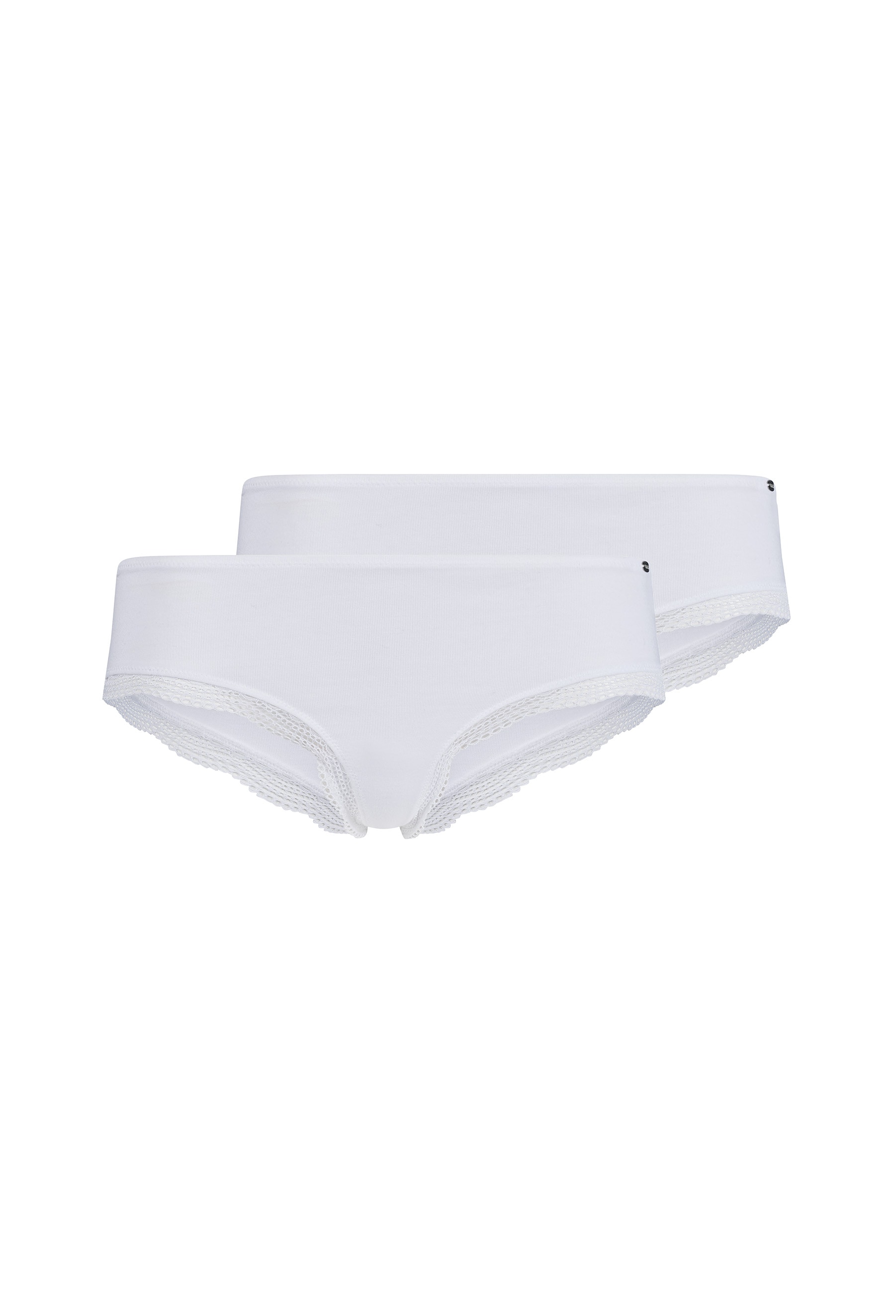 Panty »Classicotton«, (2er Pack), Umlaufende Spitze am Beinabschluss