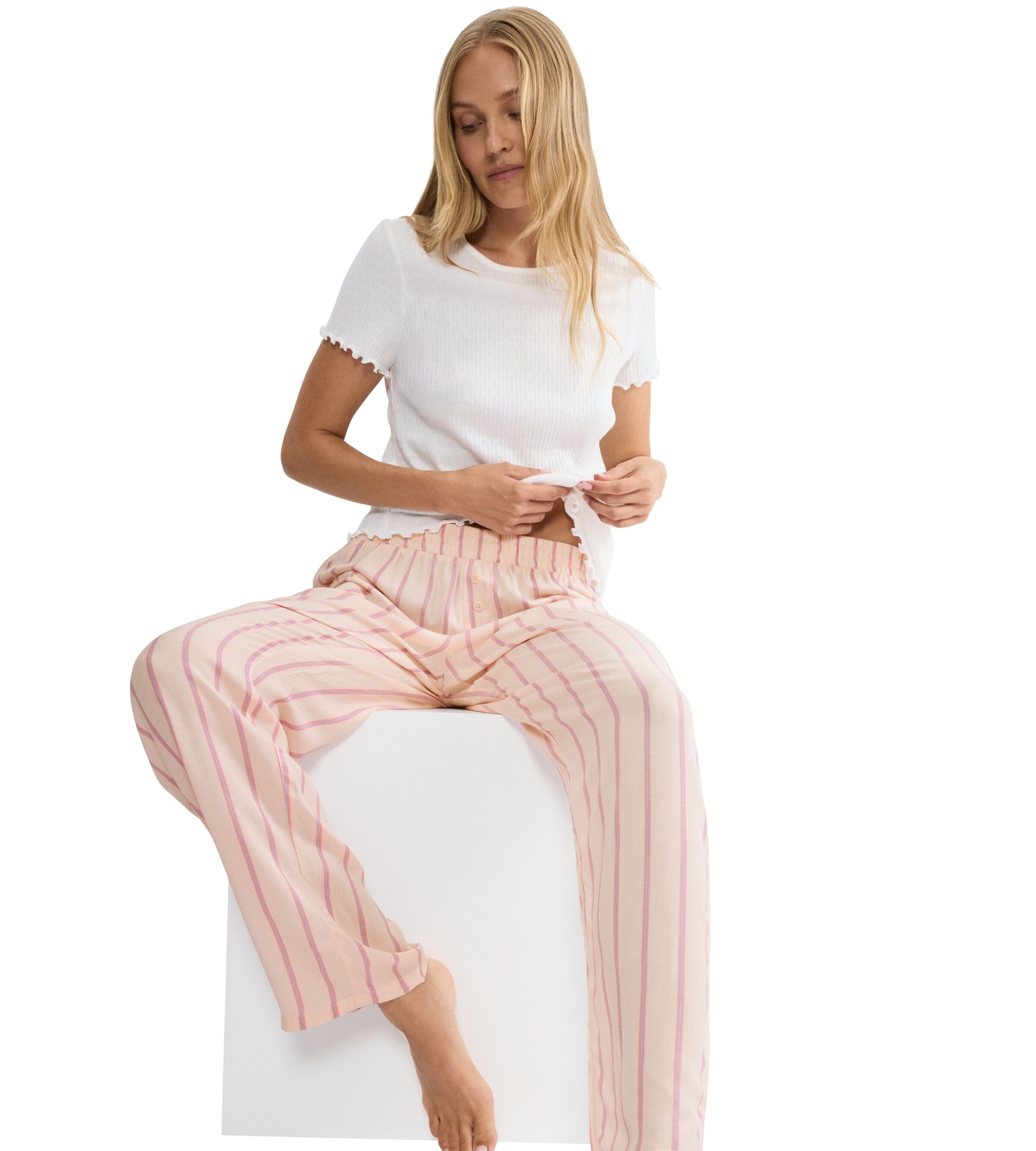 Triumph Pyjamahose »Mix & Match Trousers Viscose 01«  Gummizug, gestreift, leicht