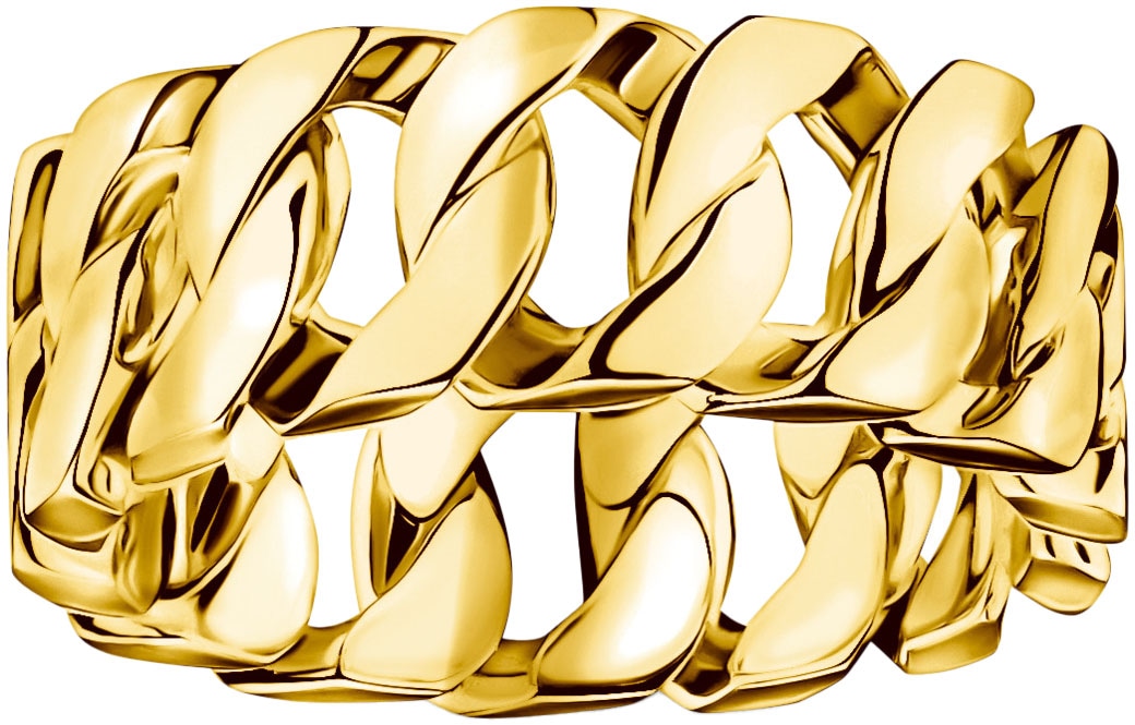 Thomas Sabo Herren Fingerring »Breiter Kettenglieder-Ring« in goldfarben, Größe 62