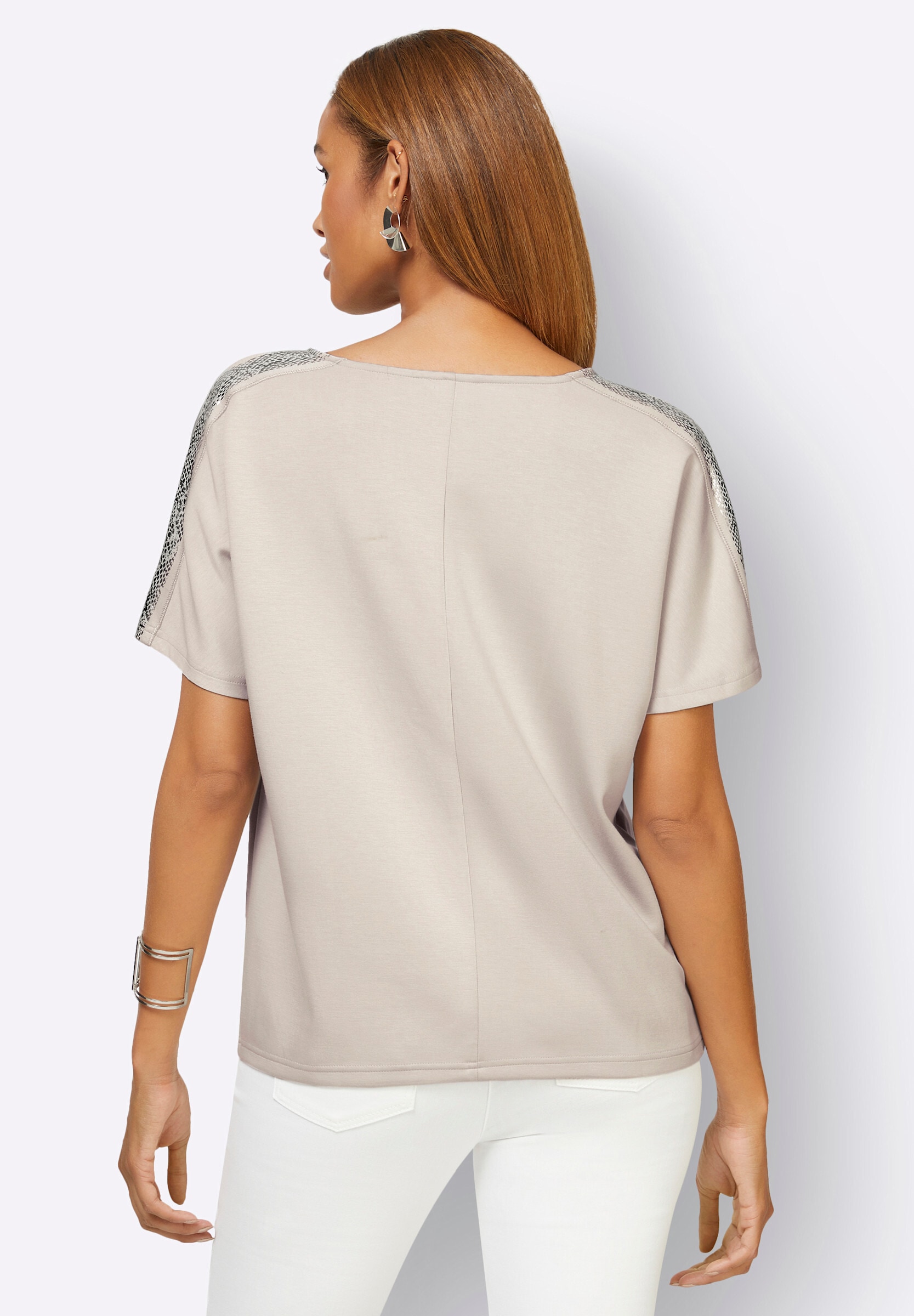 creation L Sweatshirt »Sweatshirt Wasserfallshirt mit überschnittenen Schultern«
