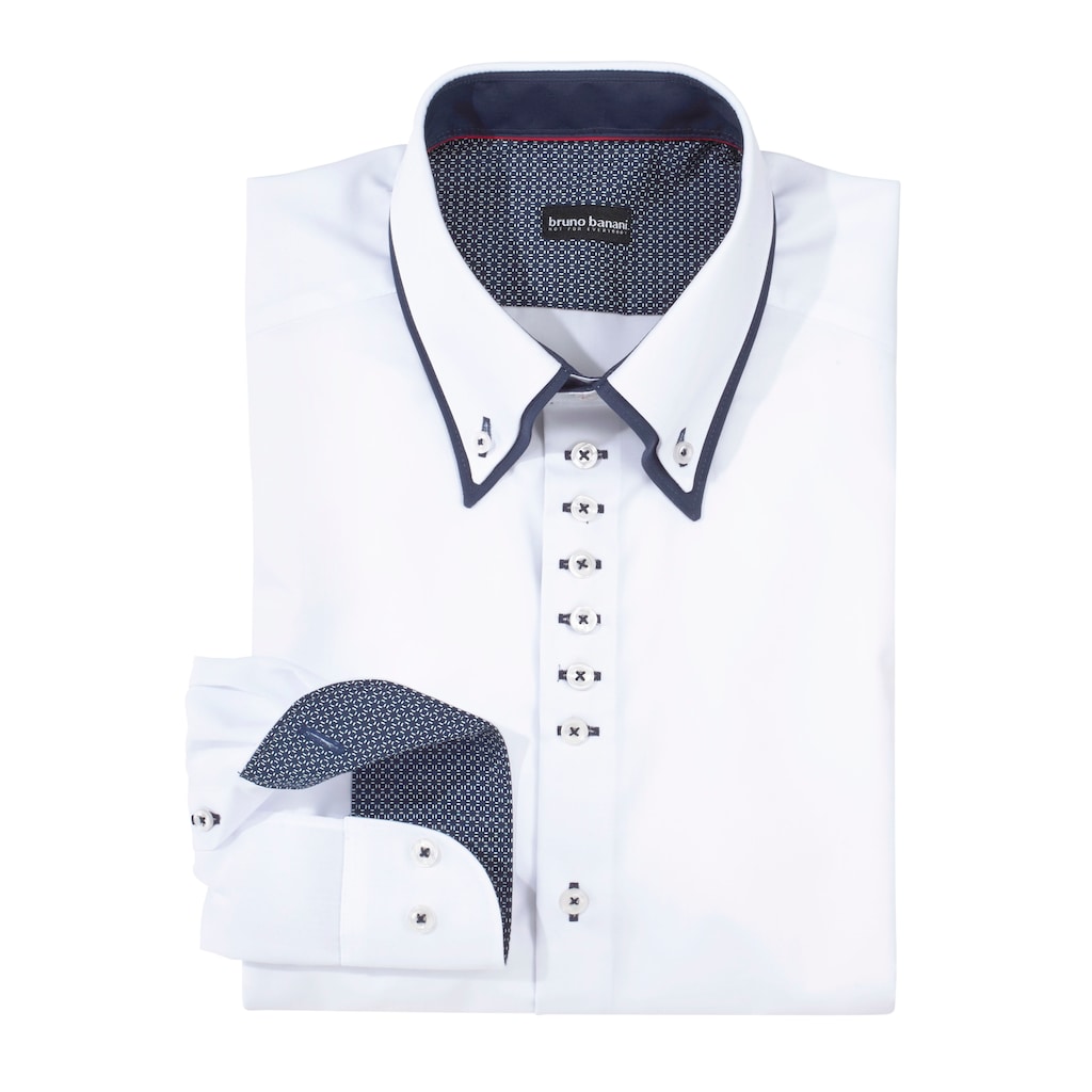 Bruno Banani Businesshemd »Modern-fit«, mit doppelten Button-down-Kragen, bügelfrei