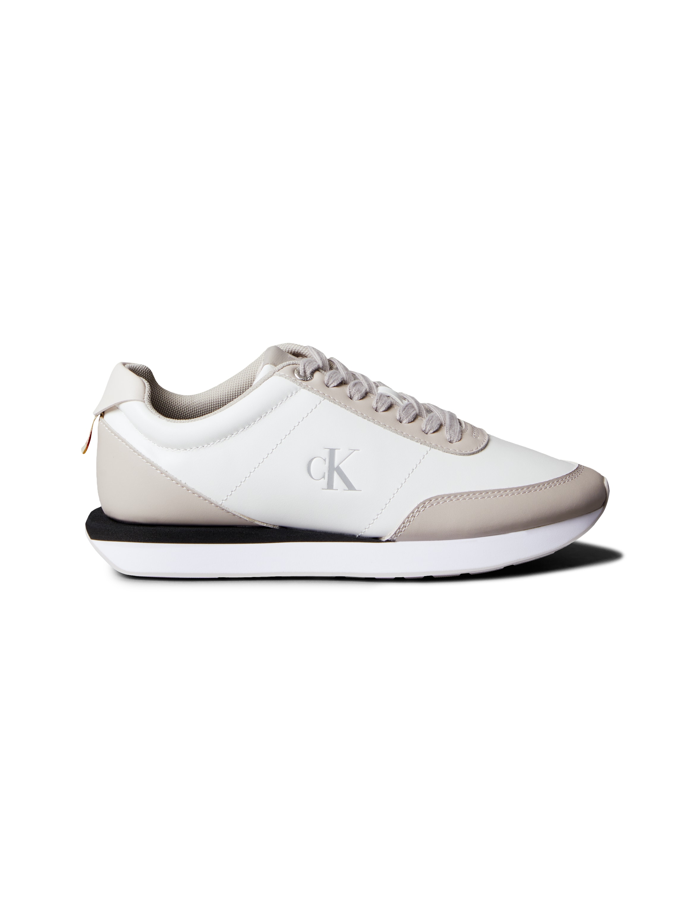Calvin Klein Jeans Sneaker »RETRO RUNNER LACE UP LTH MG«, Schnürschuh, Halbschuh, Freizeitschuh mit gepolstertem Schaftrand