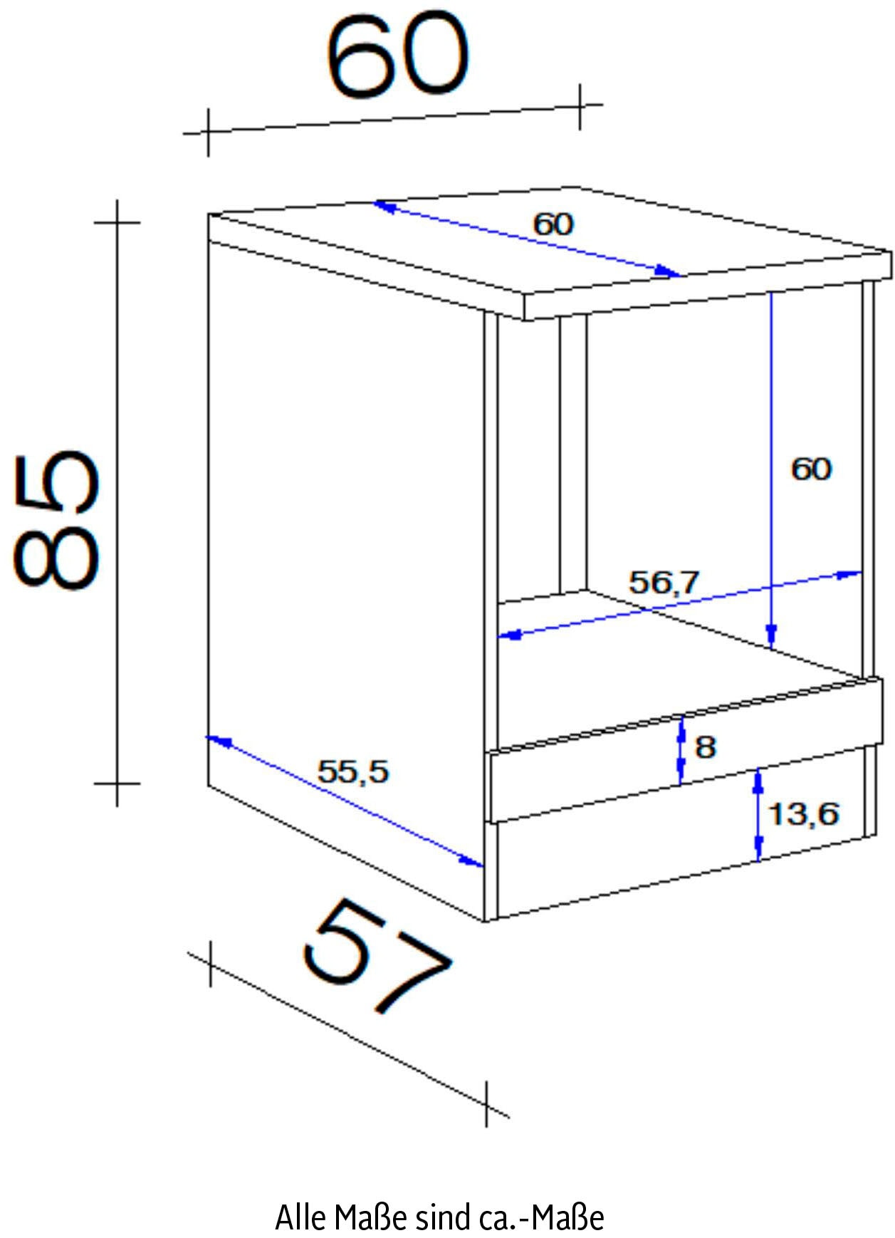 Flex-Well Herdumbauschrank »Lucca«, (B x H x T) 60 x 85 x 60 cm