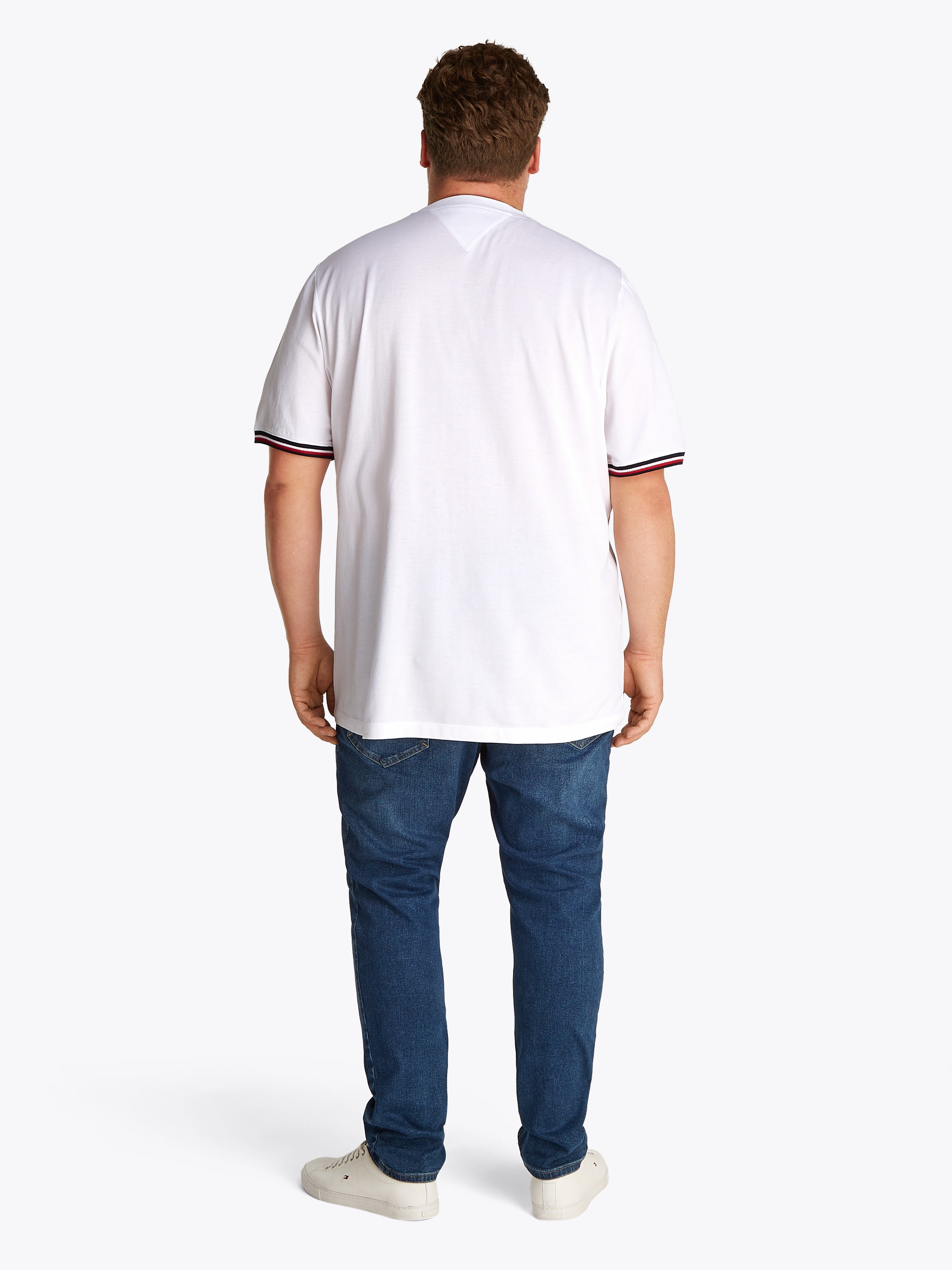 Tommy Hilfiger Big & Tall T-Shirt »BT-GLOBAL STRIPE CUFF TEE-B«, Große Größen