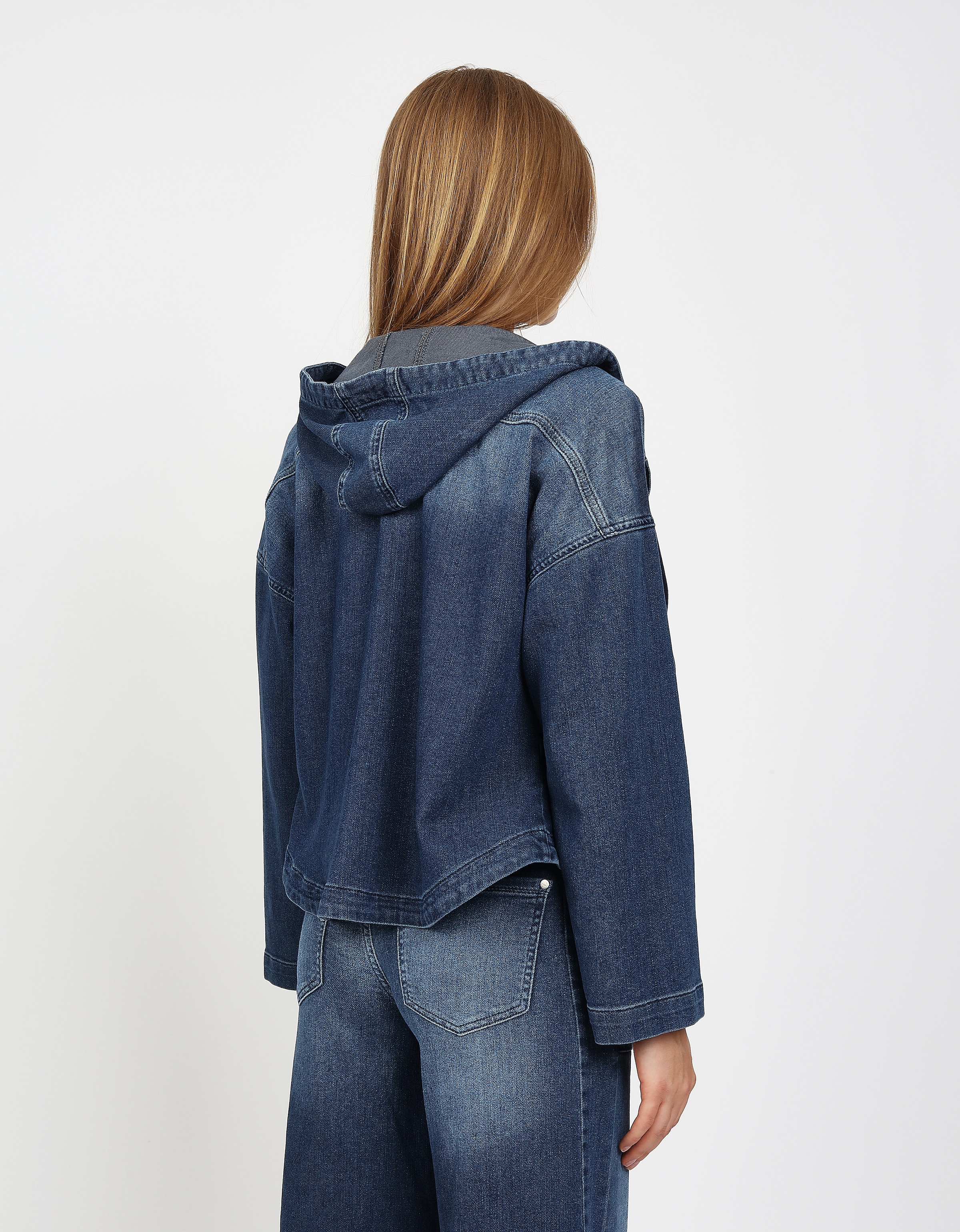 GANG Jeansjacke »94ALICE CAP LONG« mit Kapuze mit Kapuze