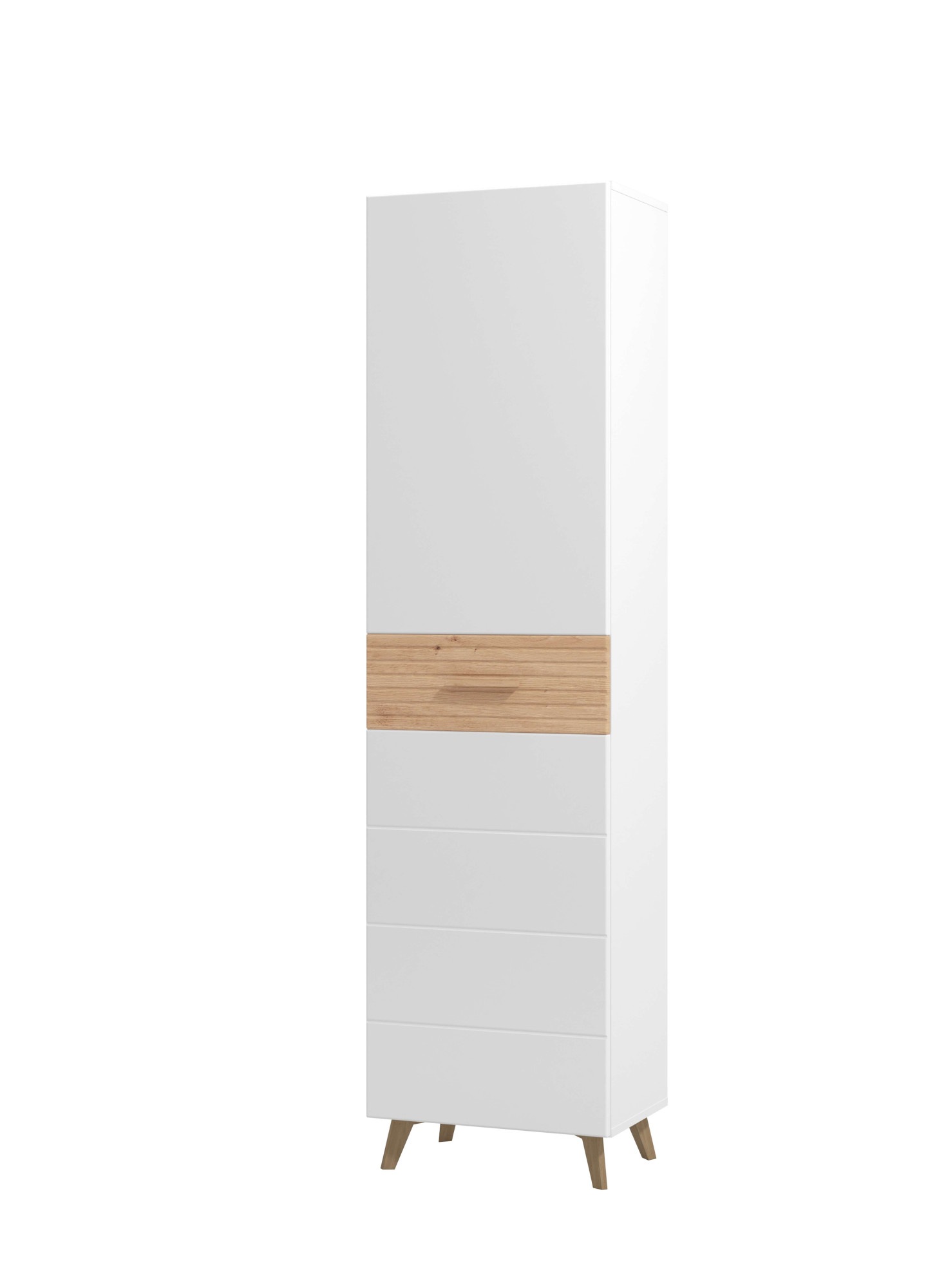 Home affaire Garderobenschrank »Sein, Kleiderschrank, Stauraumschrank, Flurschrank, Höhe 193 cm«, Hochglanzfronten, ausziehbare Kleiderstange, Breite 51,5 cm
