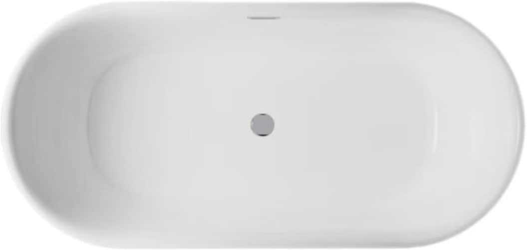 welltime Badewanne »Setubal« Höhe 62 cm mit Ablaufstöpsel | verstellbare Füße | Überlauf wandanliegend, aus hochwertigem Sanitäracryl, mit Pop Up Ventil