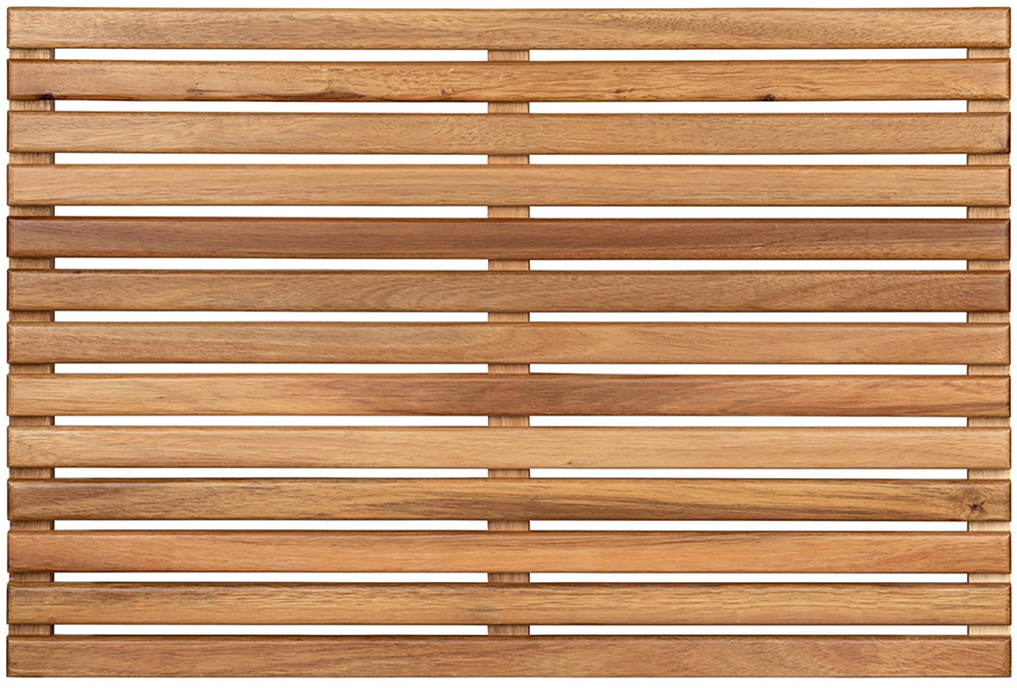 WENKO Duschmatte »Modell Indoor & Outdoor«, Duschrost aus Akazienholz, stabil, rutschhemmende Unterseite