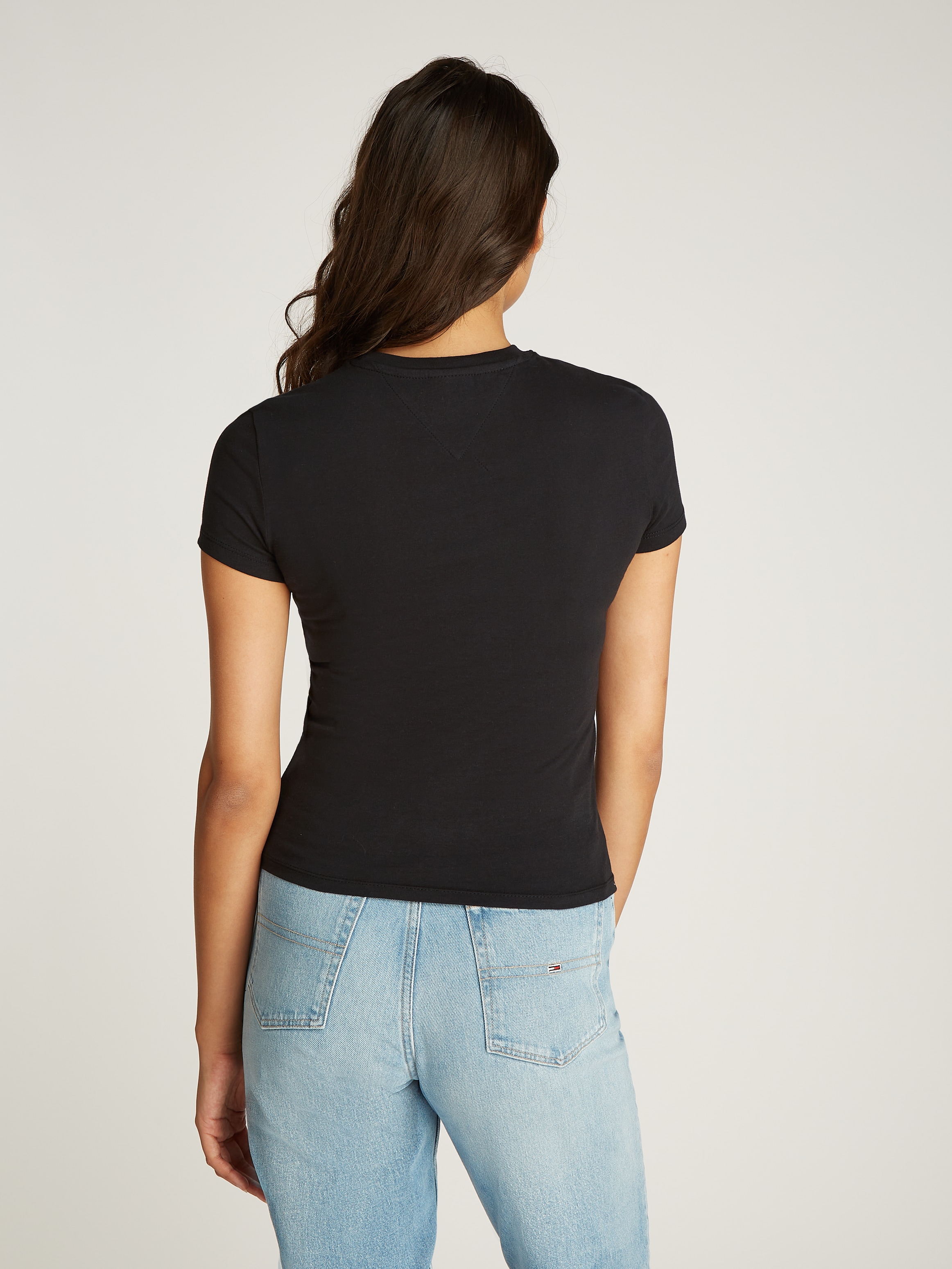 Tommy Jeans T-Shirt »Tjw 2Pack Slim Linear Tee«, (Packung, 2er-Pack), mit Logoschriftzug, in Unifarbe