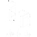 Amica Einbaukühlgefrierkombination, EKGC16166, 144 cm hoch, 54,5 cm breit, Sicherheitsglas