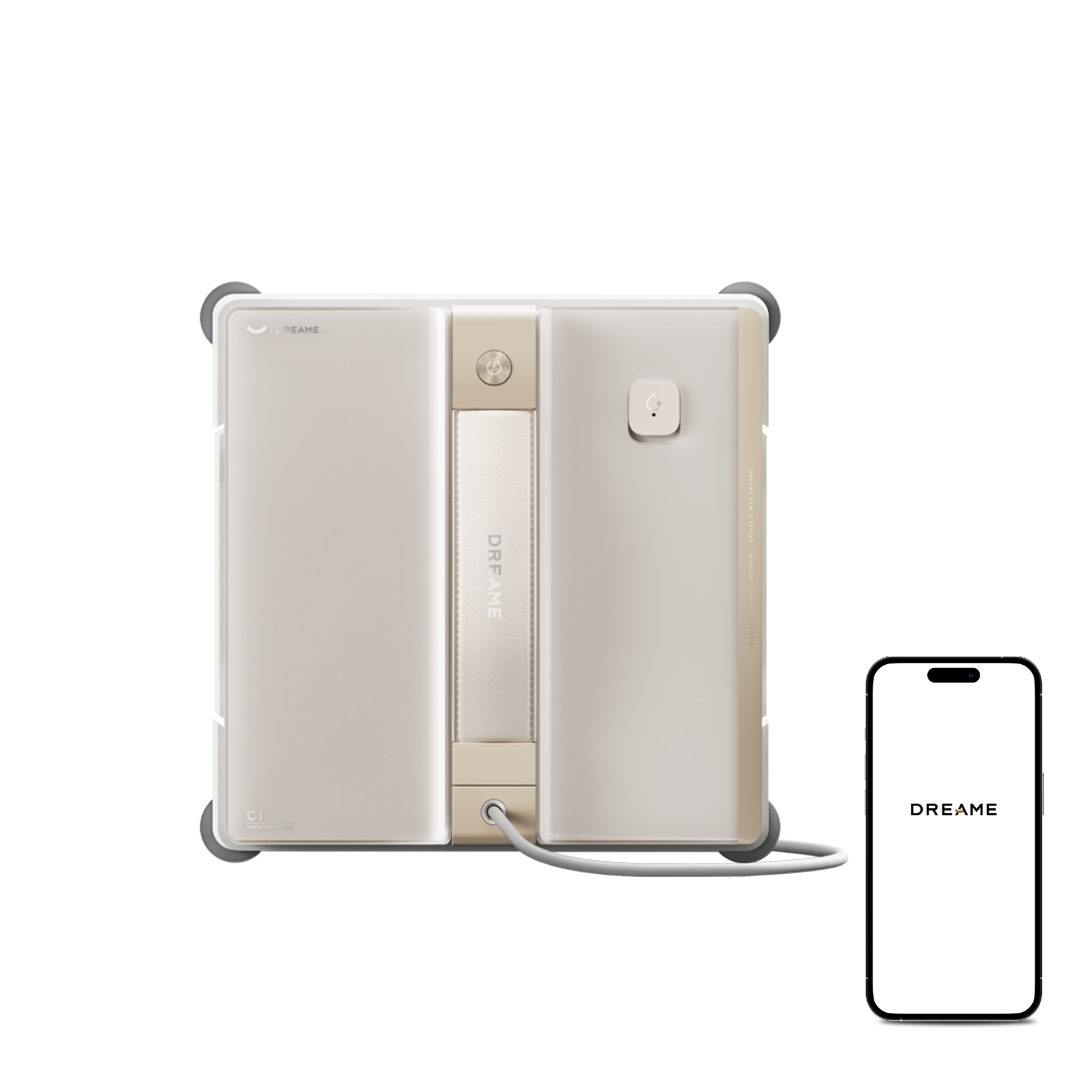 Dreame Fensterputzroboter »C1« KI-Routenplanung, 5.000Pa Saugkraft, Hindernisvermeidung