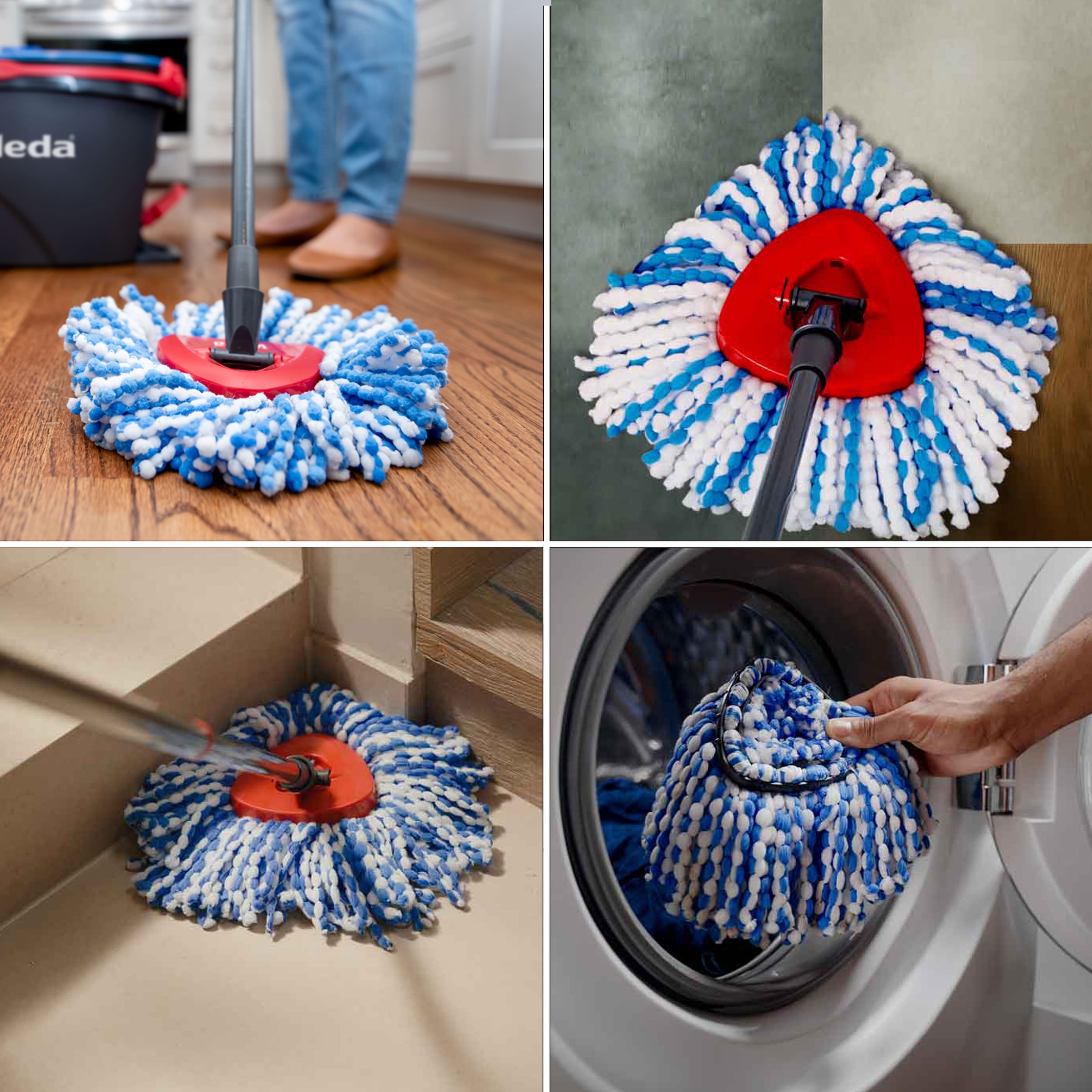 Vileda Wischbezug »Vileda H2Pro Spinmop Ersatzbezug« (Mikrofaser 1 Stk. tlg. Ersatz-Wischkopf für das H2PRO Spin Mop System