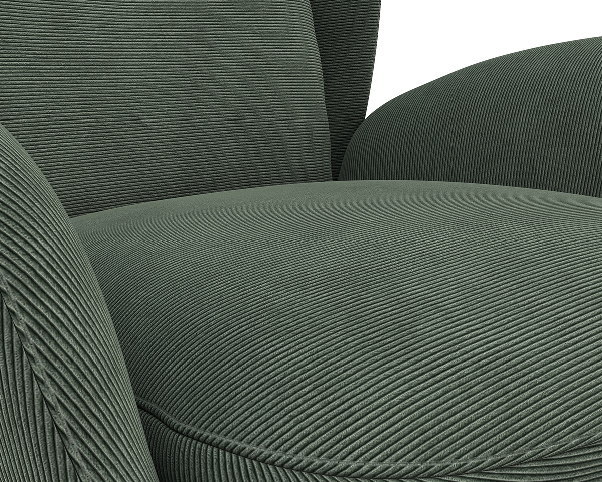 FLEXLUX Ohrensessel »Padova Scandic Design Sessel, erstklassiger Sitz- und Wohlfühlkomfort«, Stil & Komfort, organische Form, Ledenstütze integriert, Fuß schwarz