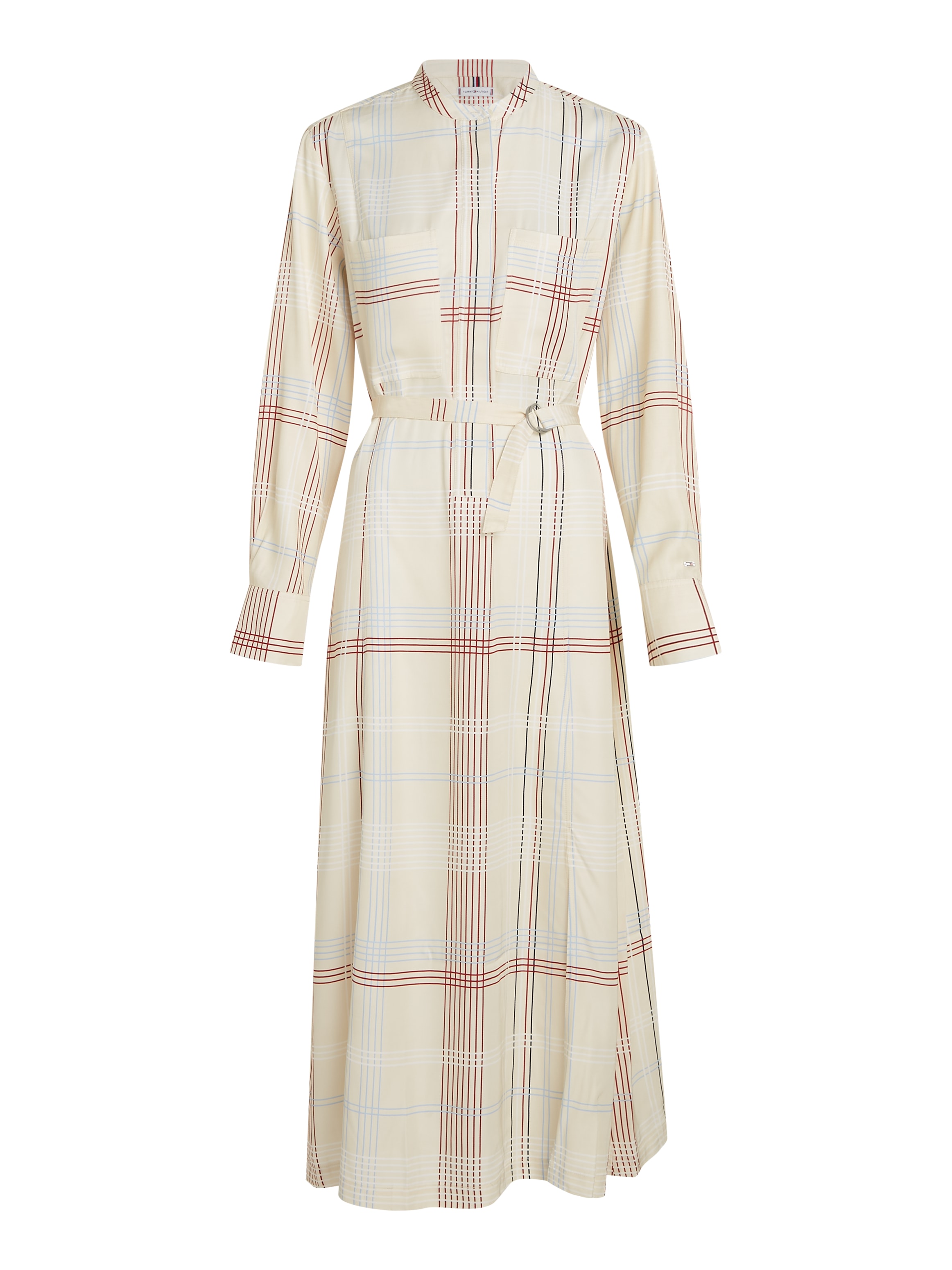 Tommy Hilfiger Blusenkleid »RWB CHECK FLUID MIDI DRESS«, (Global Serie TH WOMEN), im Karodessin