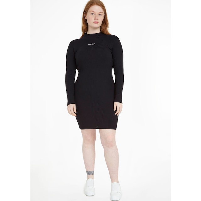 Calvin Klein Jeans Bodykleid »STACKED LOGO TIGHT SWEATER DRESS«, mit Calvin  Klein Markenlogo auf der Brust kaufen im OTTO Online Shop