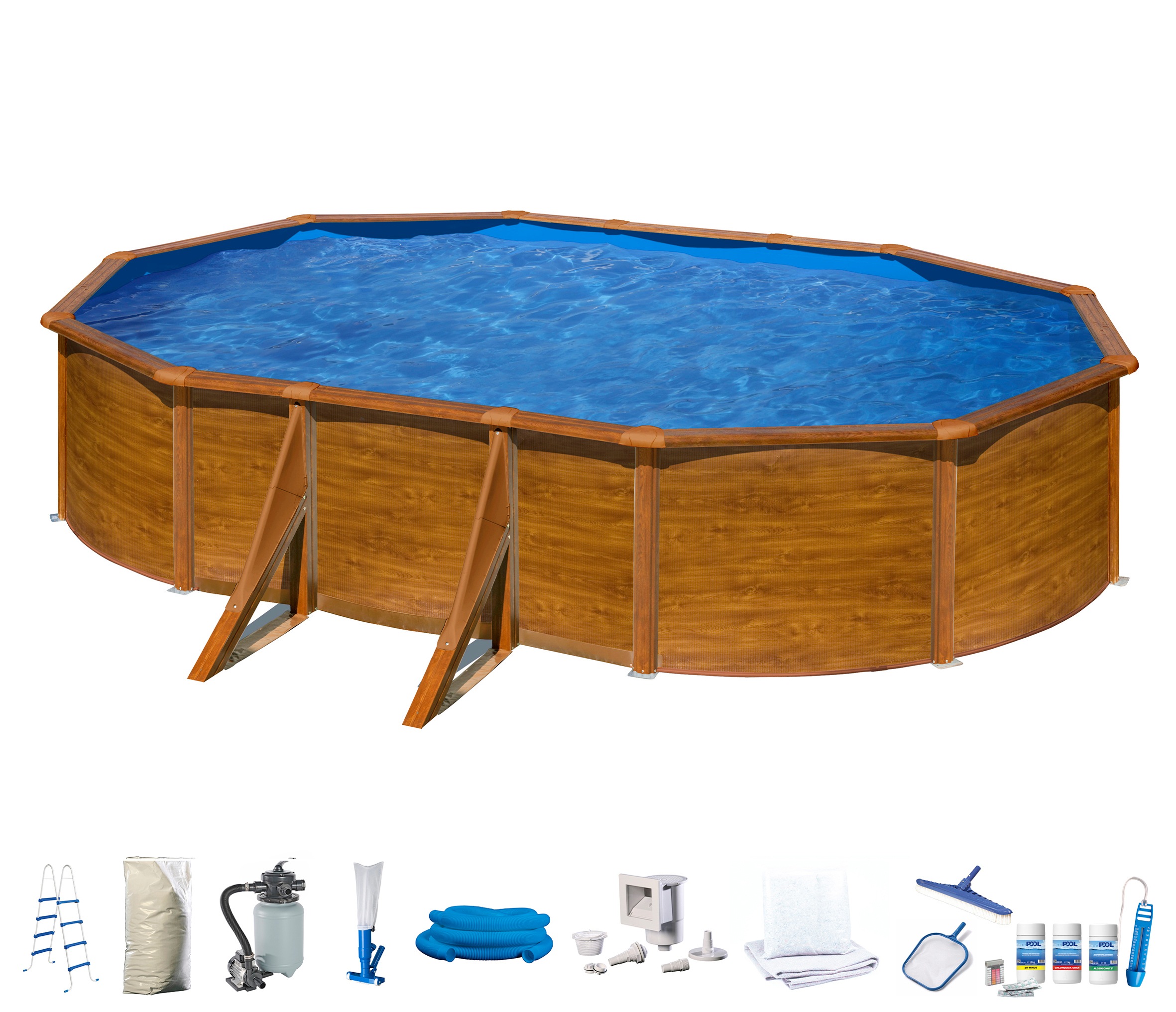 MyPool Ovalpool, (Set), 10-tlg., BxLxH: 375x610x120 cm