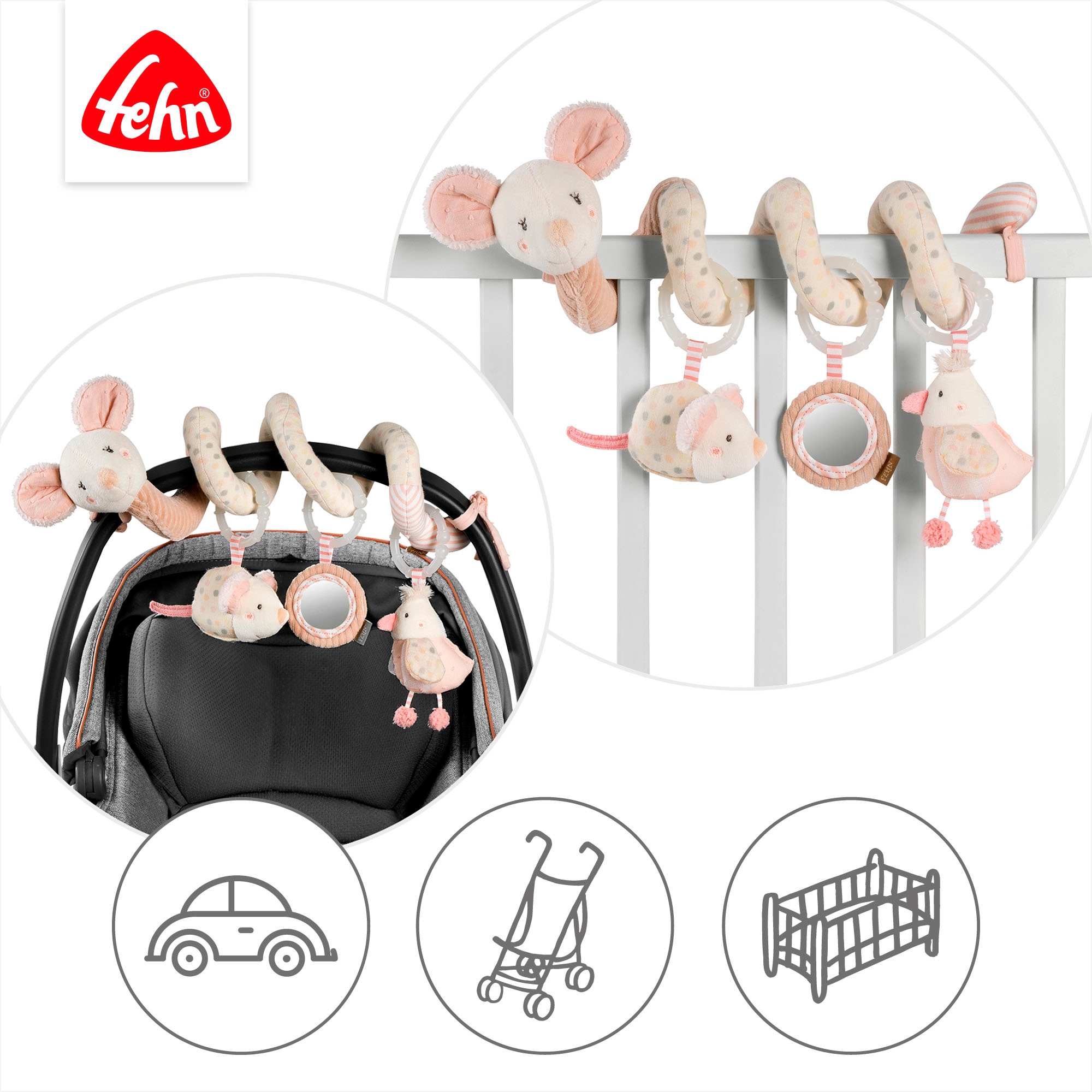 Fehn Greifspielzeug »feehnLAND, Activity-Spirale Maus«