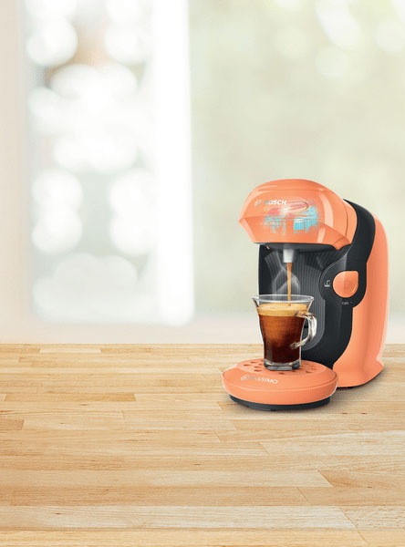 TASSIMO Kapselmaschine »Tassimo Style TAS1106, über 70 Getränke, platzsparend«, geeignet für alle Tassen, Wassertank 0,7 L, apricot/anthrazit