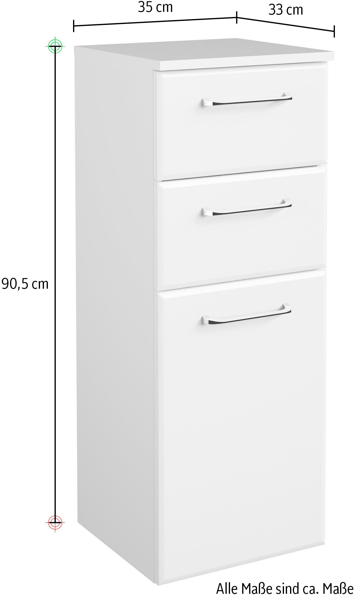 Saphir Badmöbel-Set »Quickset 341 6-teilig, Waschbeckenunterschrank und LED-Spiegelschrank« Set, 6 Stk. tlg.