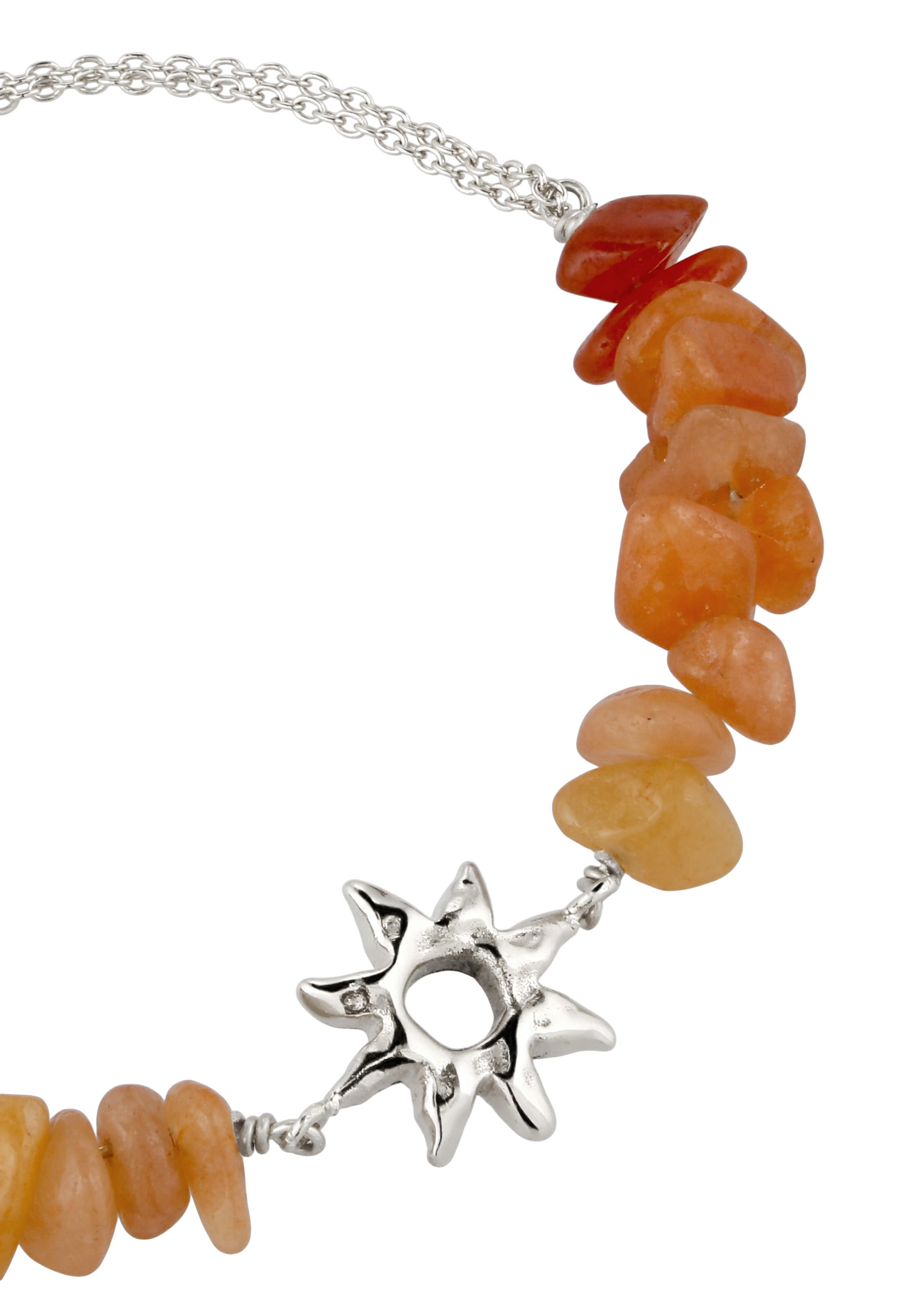 Elli Armkette »Armband Sonne Aventurin Braun 925 Sterling Silber«
