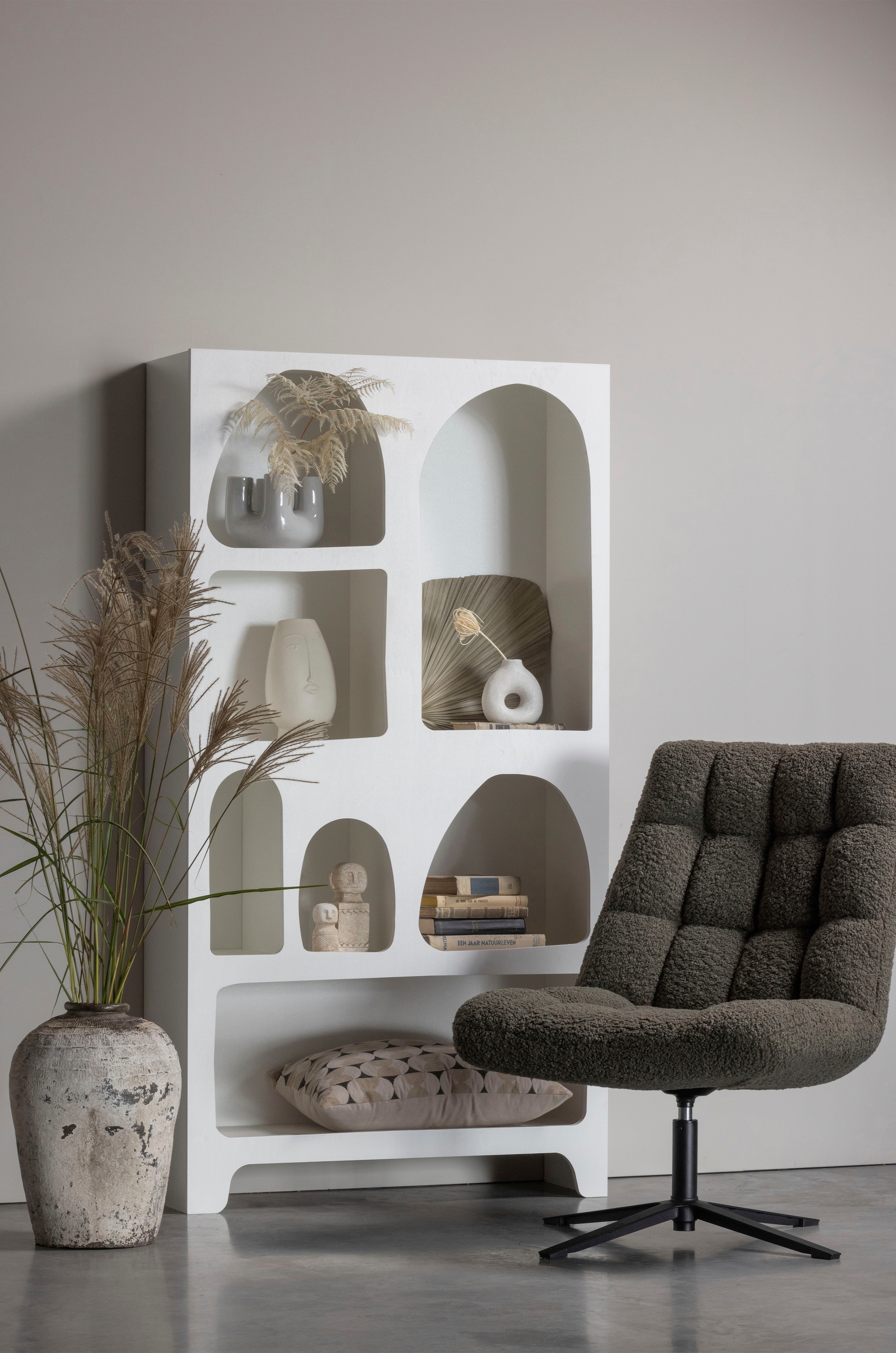 WOOOD Drehsessel »Job mit Teddy-Bezug und Drehmechanismus B 70 x T 85 x H 101 cm« Sehr hohe Verschleißfestigkeit, Tragkraft 140 kg, 360° Drehmechanismus