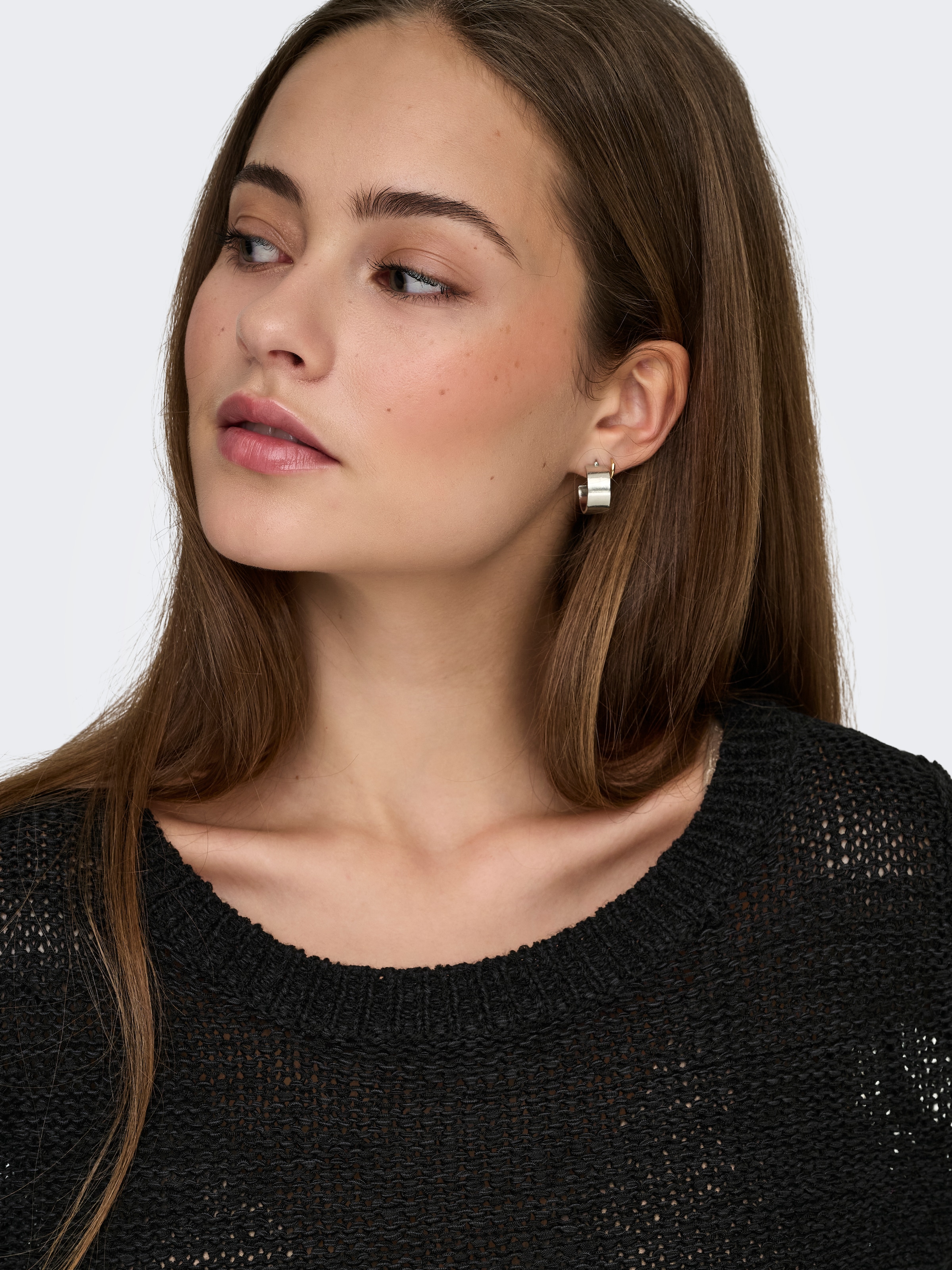 ONLY Strickpullover »ONLGEENA XO L/S PULLOVER KNT NOOS« Materialmix, regular fit