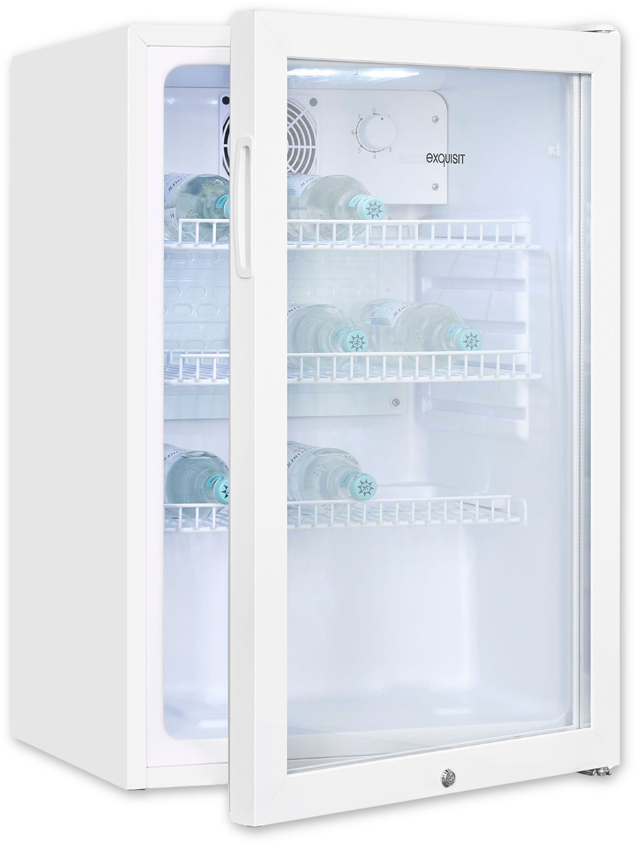 Exquisit Getränkekühlschrank »GKS120-GT-160C weiss« 84 cm hoch 54 cm breit in silberfarben