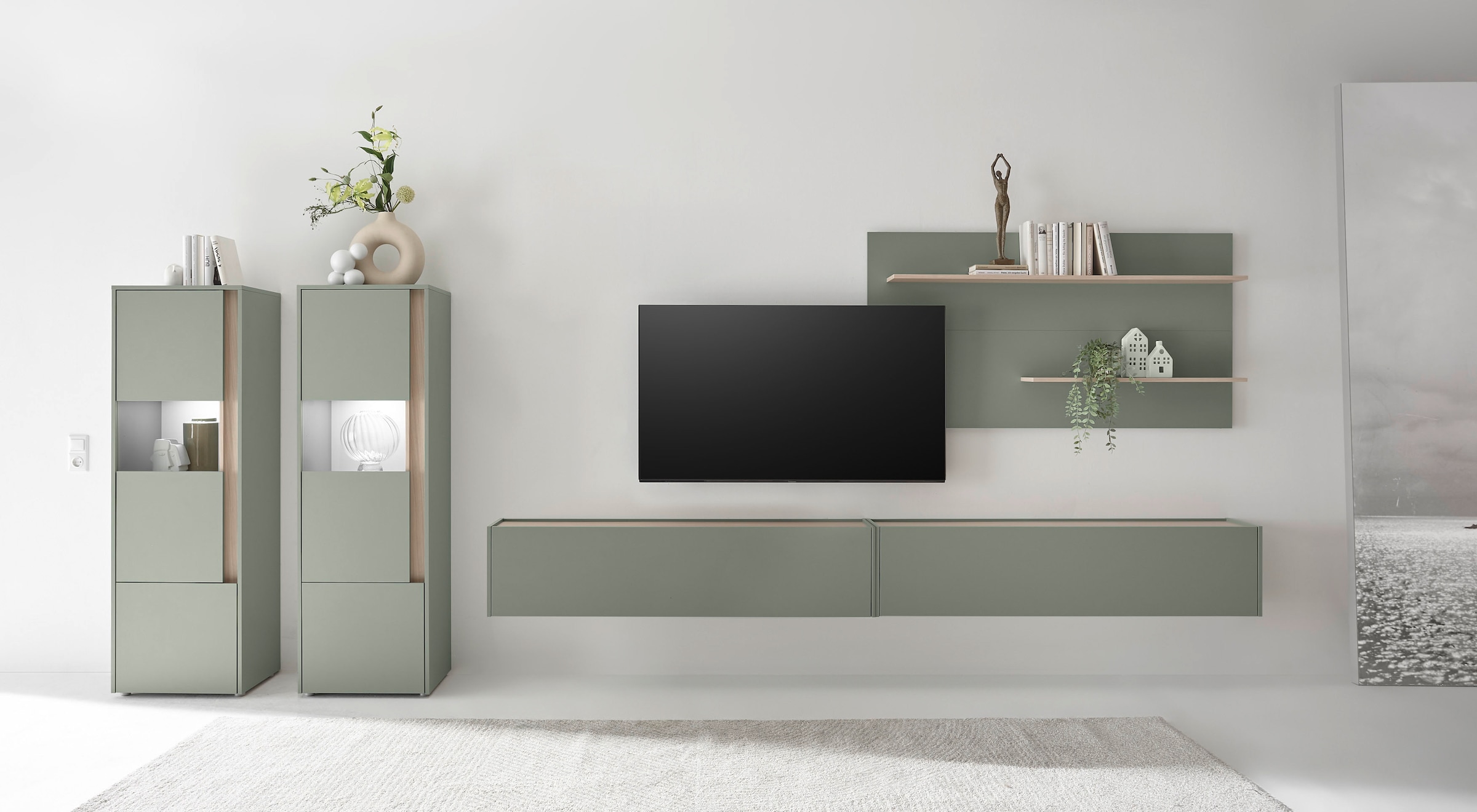 INOSIGN Wohnwand »City/Giron, moderne Anbauwand, Komplettset in vielen Farben verfügbar« Set, 5 Stk. tlg.