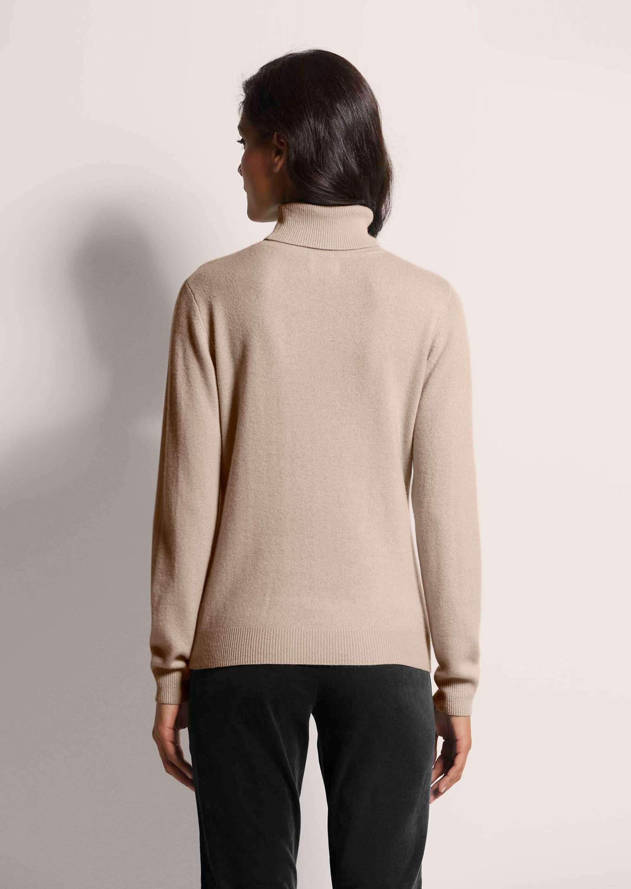 MADELEINE Longpullover »Kaschmirpullover Zeitloser Strickpullover mit geripptem Rollkragen«
