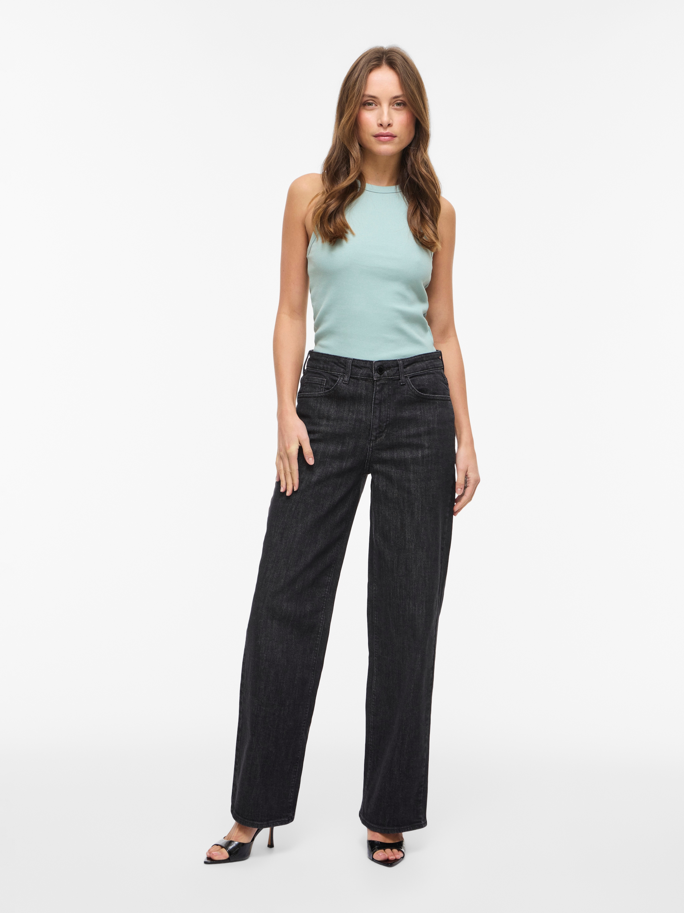 Vila Straight-Jeans »VILISA RW STRAIGHT JEANS ROS - NOOS« Baumwollmischung, regular waist, straight fit