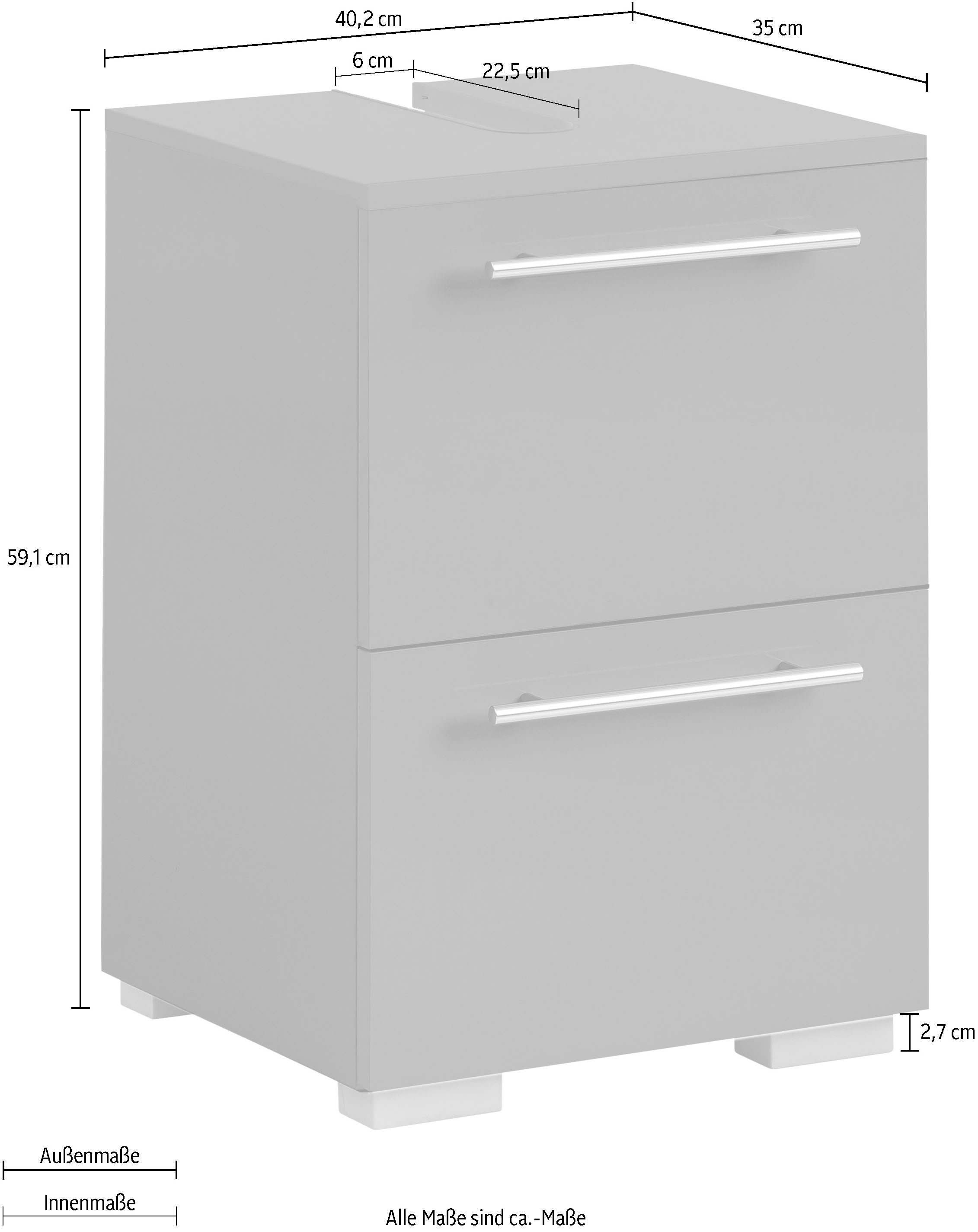 welltime Waschbeckenunterschrank »Carlos«, Breite 40 cm