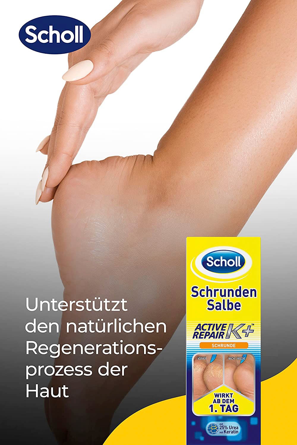 Scholl Fußcreme »Active Repair K+«, Schrunden Salbe