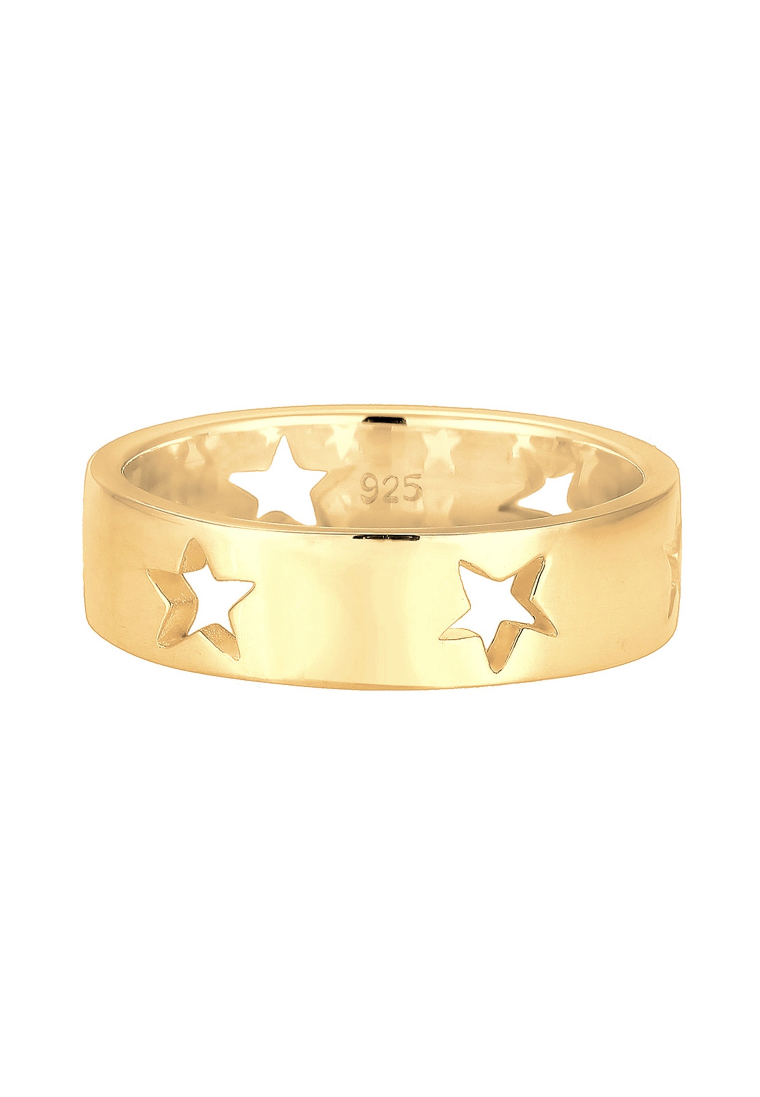 Elli Silberring »Ring Bandring Stern 925 Sterling Silber«