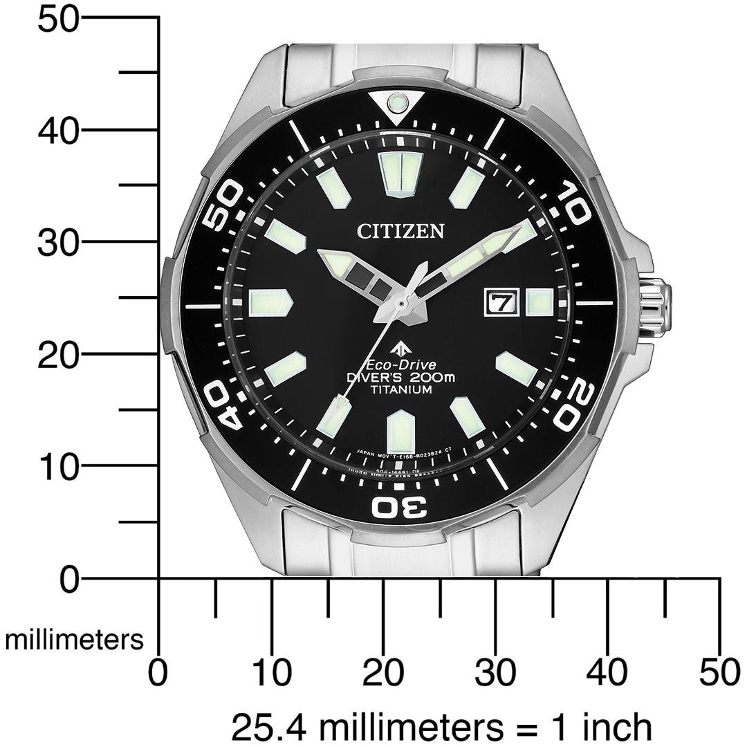 Citizen Taucheruhr »Promaster Marine Eco-Drive Diver 200 m«, Armbanduhr, Herrenuhr, Solar, Titan, bis 20 bar wasserdicht, Datum